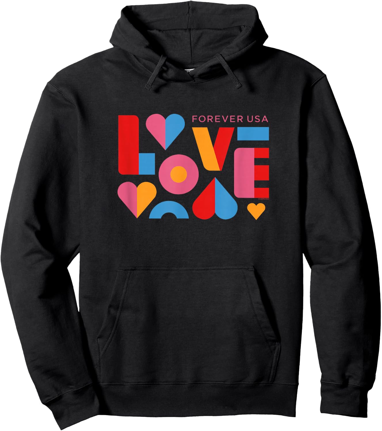 USPS Forever USA Love Hoodie - Hoodie | Black