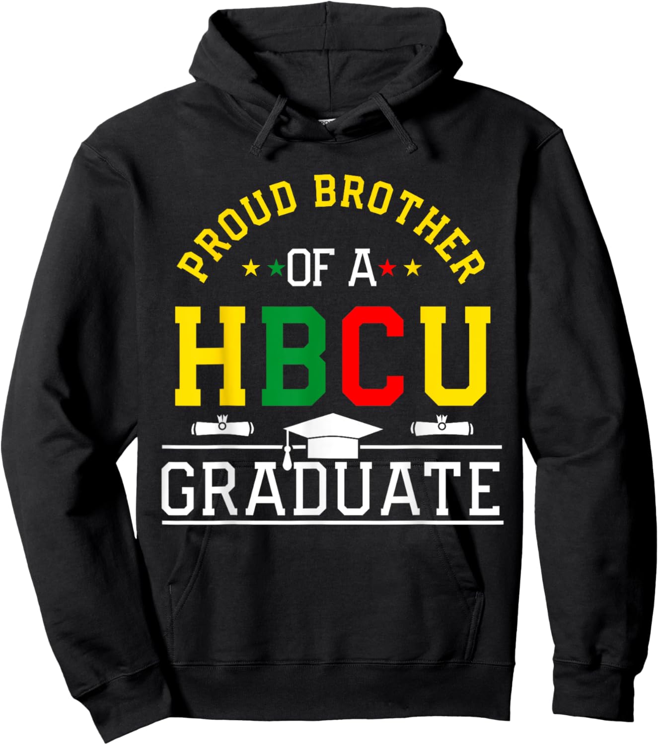 Proud HBCU Brother of a HBCU Graduate Family Hoodie - Hoodie | Black