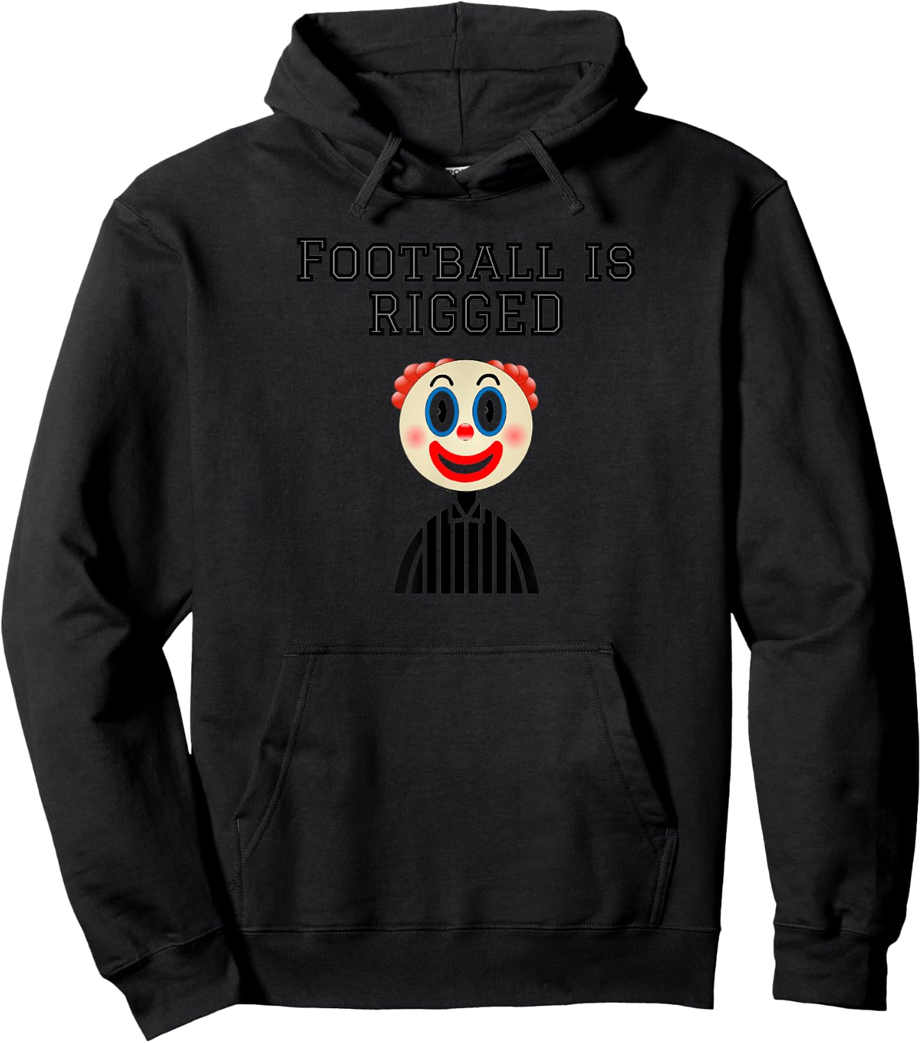 College Mascot Designs Football , Men's -Adults Blue Small Classic Fit Short Sleeve Clown Print Modern Casual Sports Football Hoodie - Hoodie | Black
