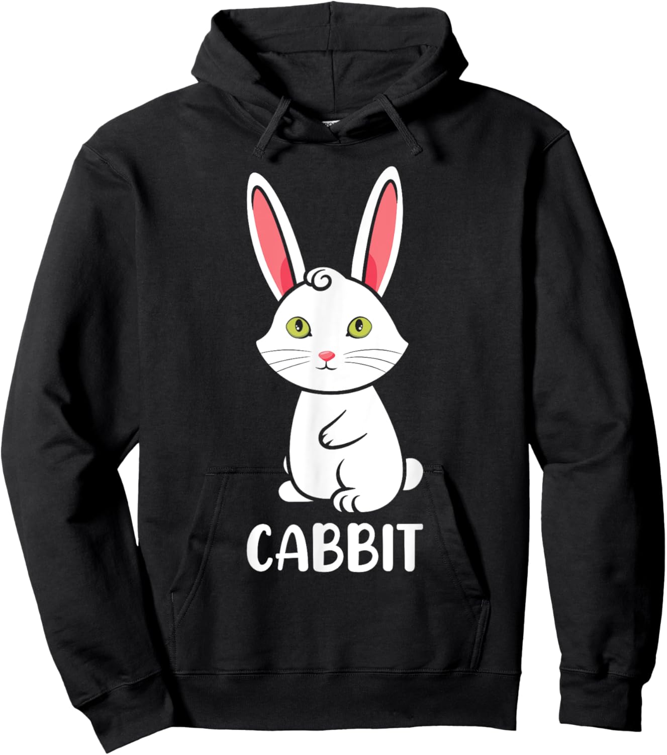 Lovely cat holder clothing cat rabbit lover cabbit Men Women Hoodie - Hoodie | Black