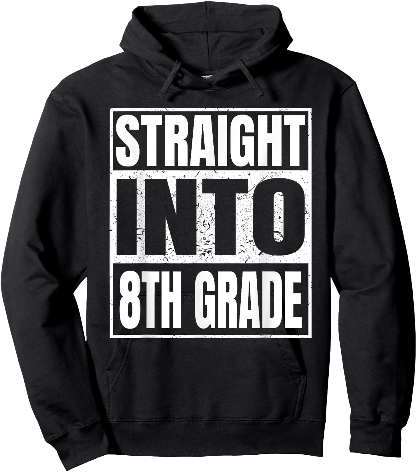 Straight Into 8th Grade Back to School Gifts Eighth Grad Hoodie - Hoodie | Black