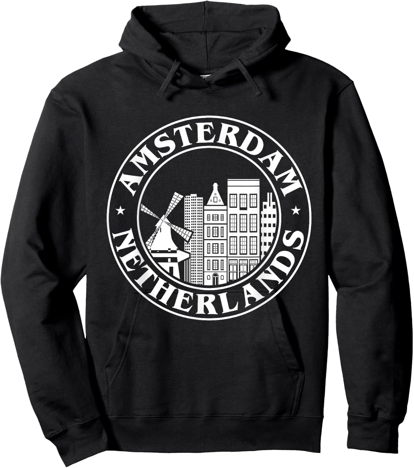Amsterdam Holland Skyline Amsterdam Netherlands Hoodie - Hoodie | Black