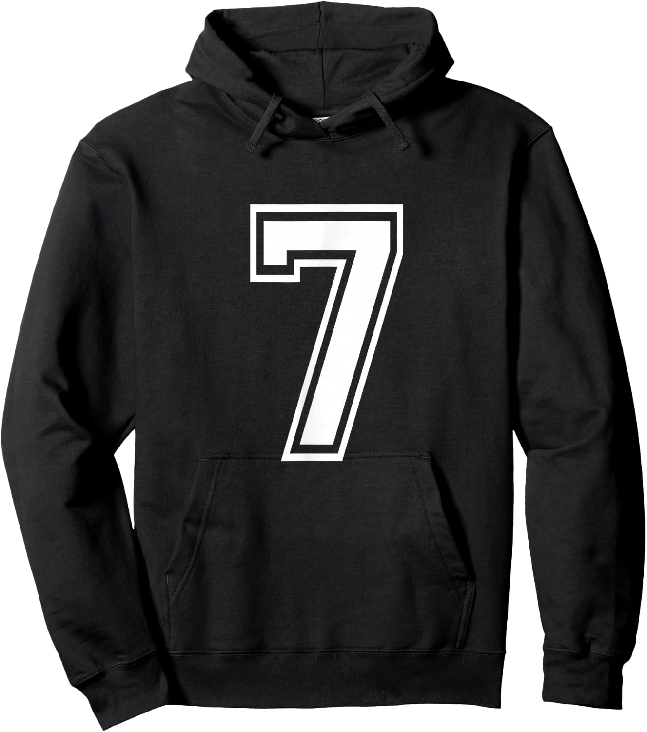 Number 7 Varsity Sports Team Jersey 7th Birthday 7 Years Hoodie - Hoodie | Black