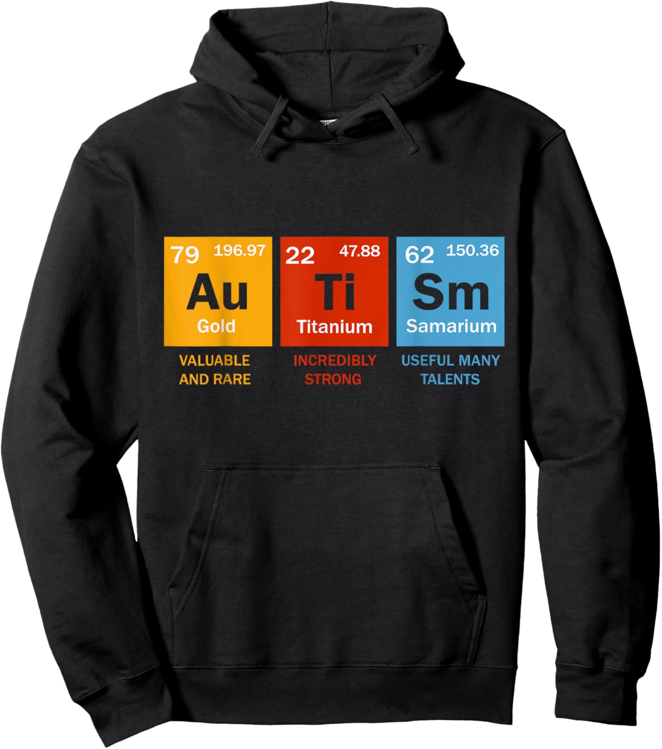 Autism Chemistry Periodic Table Elements Autism Awareness Hoodie - Hoodie | Black