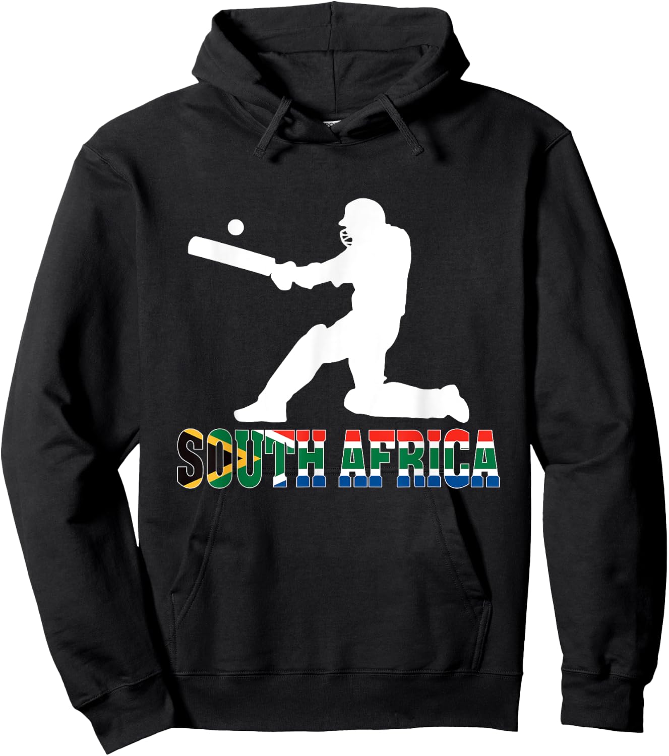 South Africa Cricket Fan Jersey 2025 Afrikaans Cricket Hoodie - Hoodie | Black