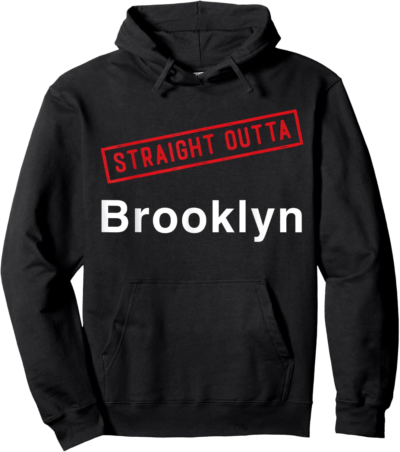 Straight Outta Brooklyn NY New York Hometown Neighborhood Hoodie - Hoodie | Black