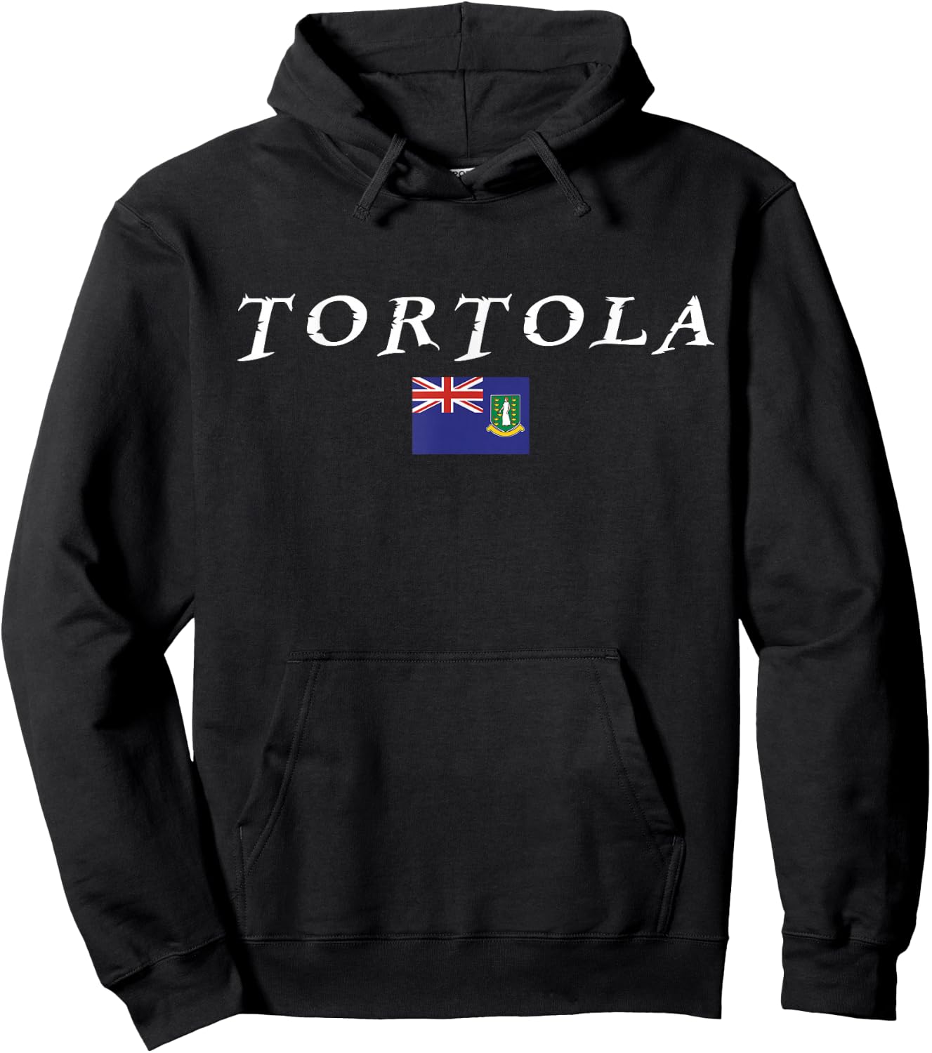 Tortola,, Caribbean National Flag of the B.V.I. Hoodie - Hoodie | Black