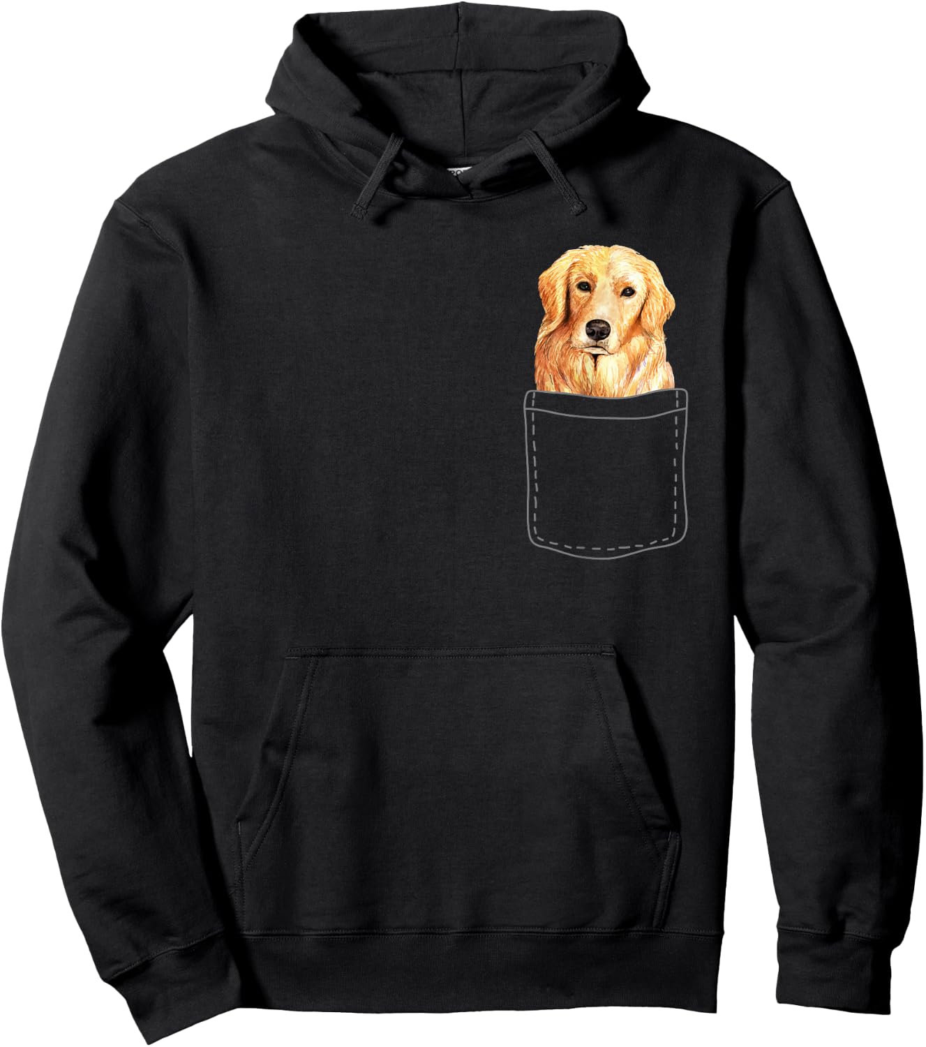 Beautiful golden retriever in your pocket, dogs Hoodie - Hoodie | Black