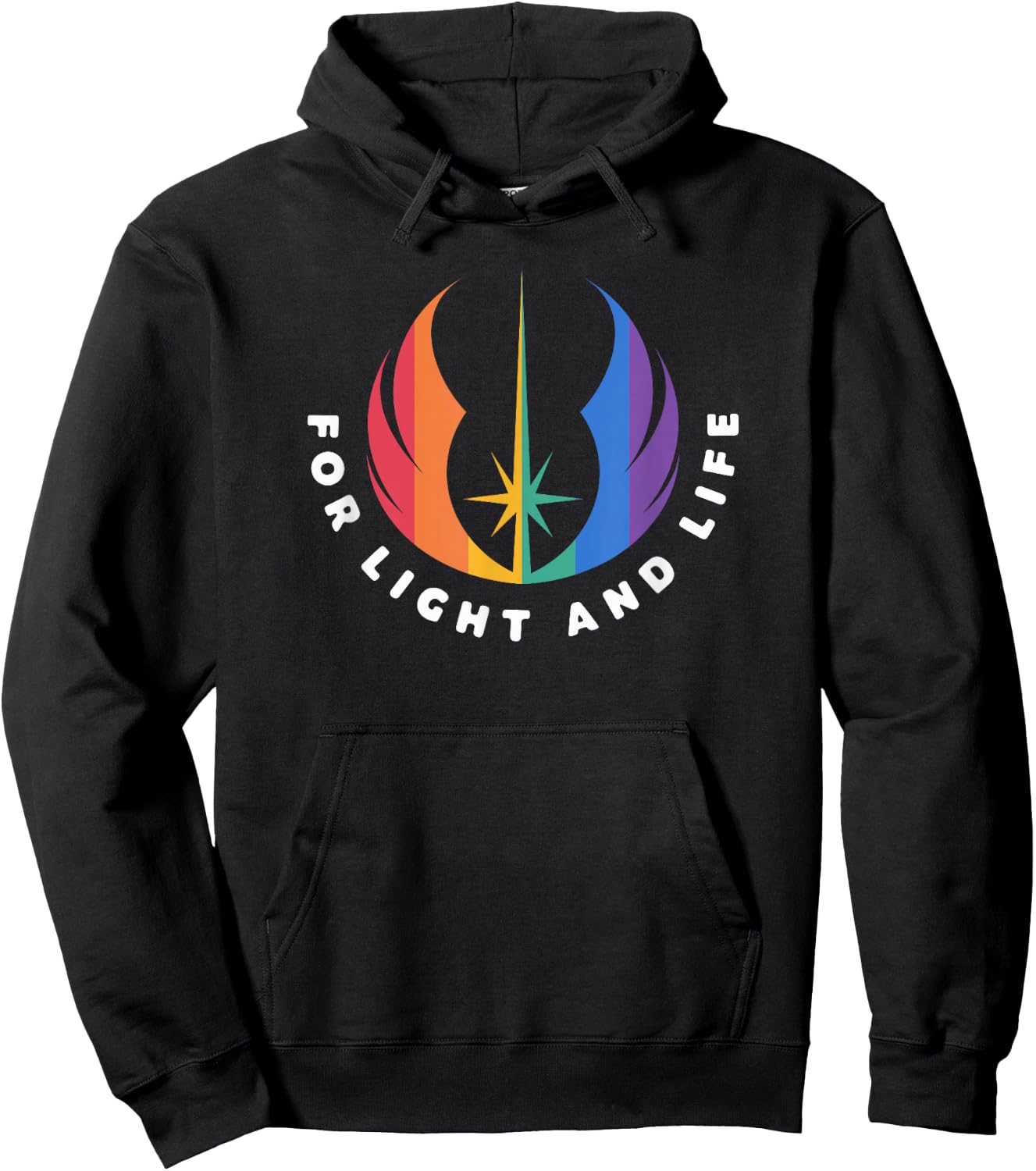 Star Wars Jedi Rainbow Symbol For Light And Life Hoodie - Hoodie | Black