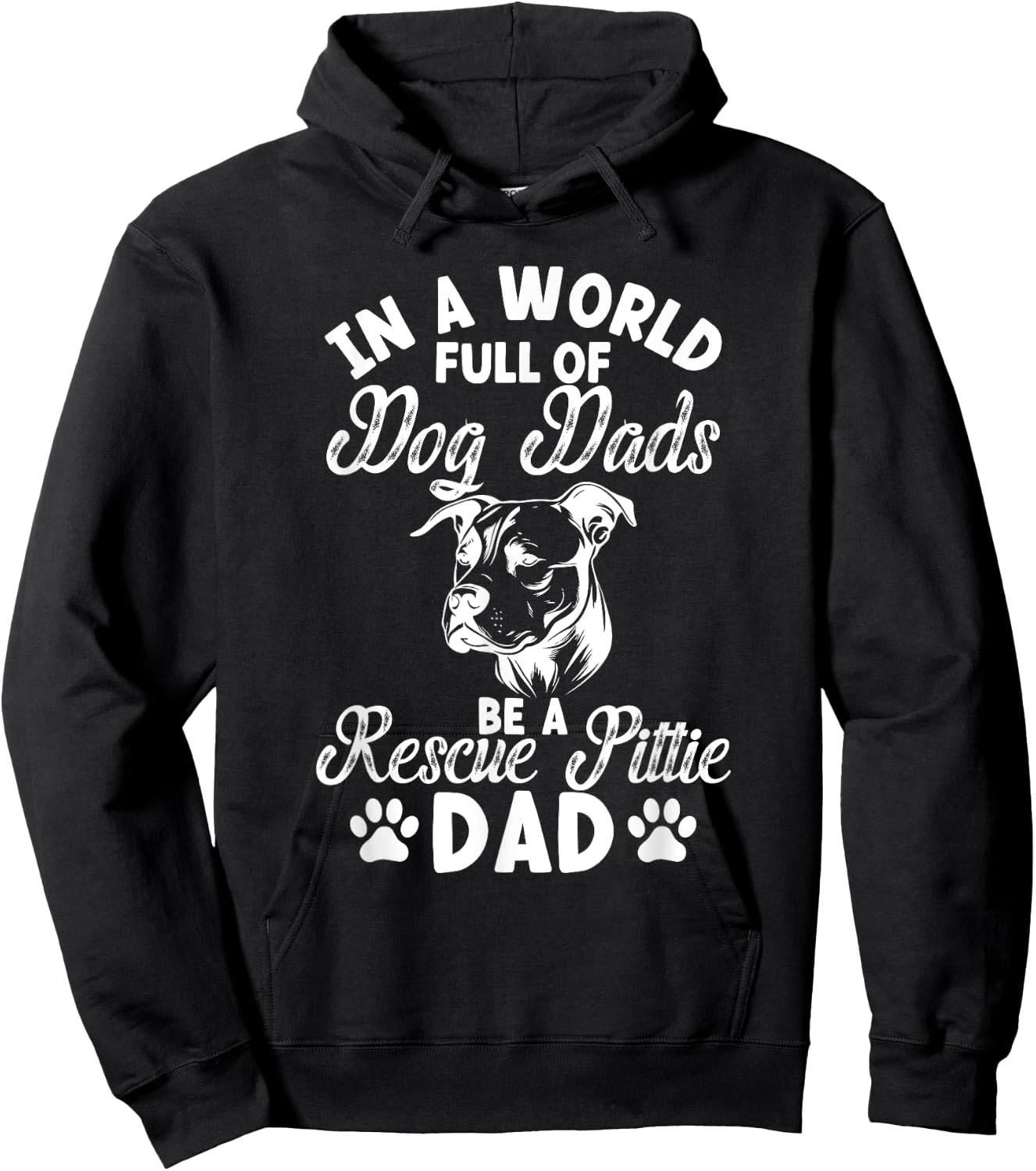 Be A Rescue Pittie Dad Pitbull Rescue Pitbull Adoption Hoodie - Hoodie | Black