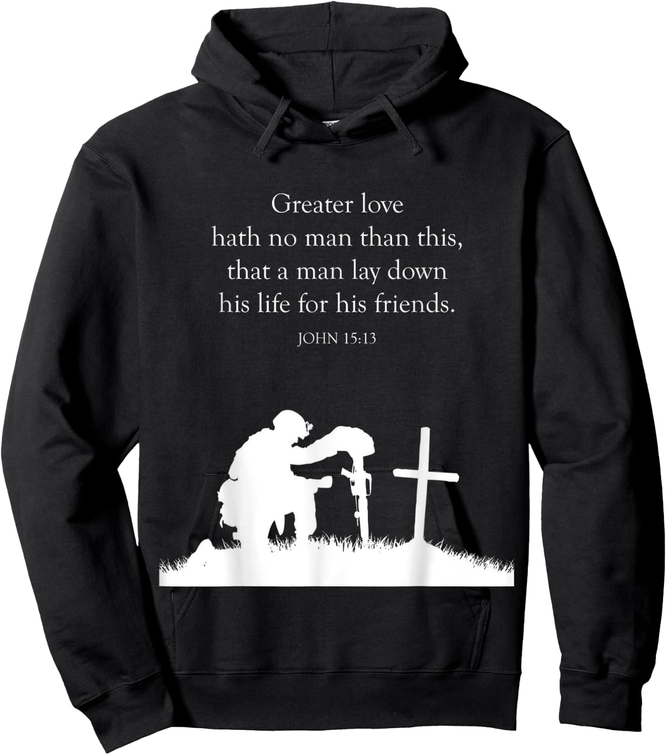 proverbs bible study John 15 13 Hoodie - Hoodie | Black