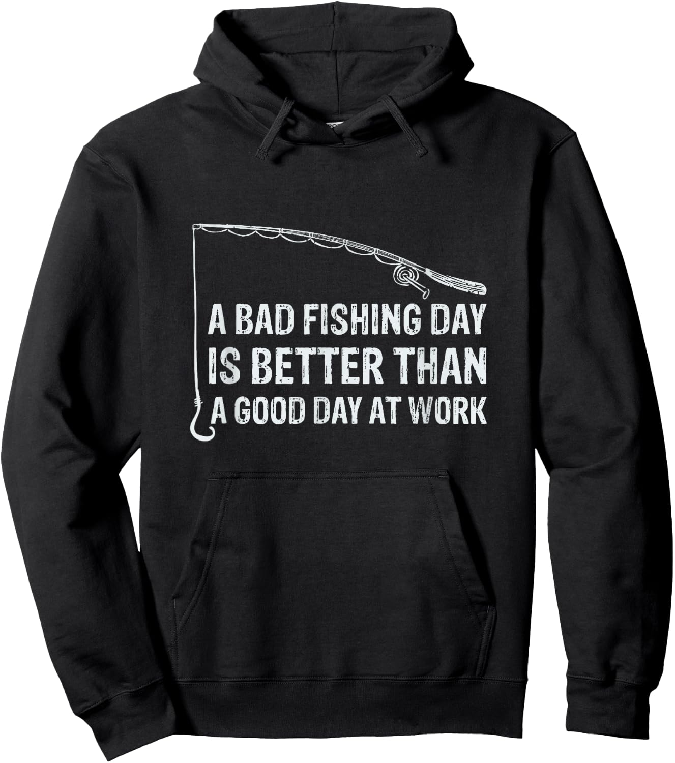 A bad fishing day is better than a good day at work Hoodie - Hoodie | Black
