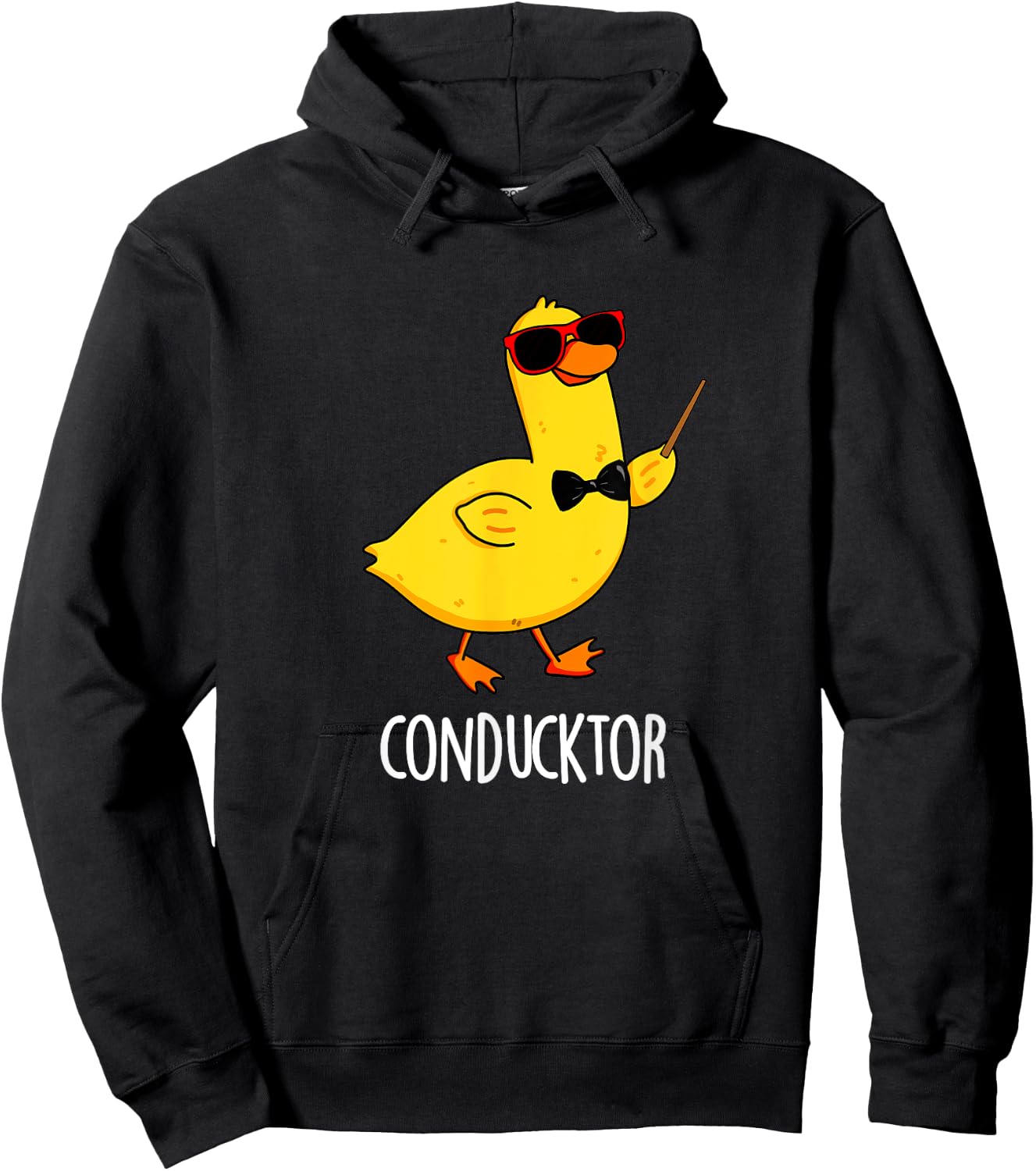 Con-duck-tor Funny Conductor Duck Pun Hoodie - Hoodie | Black