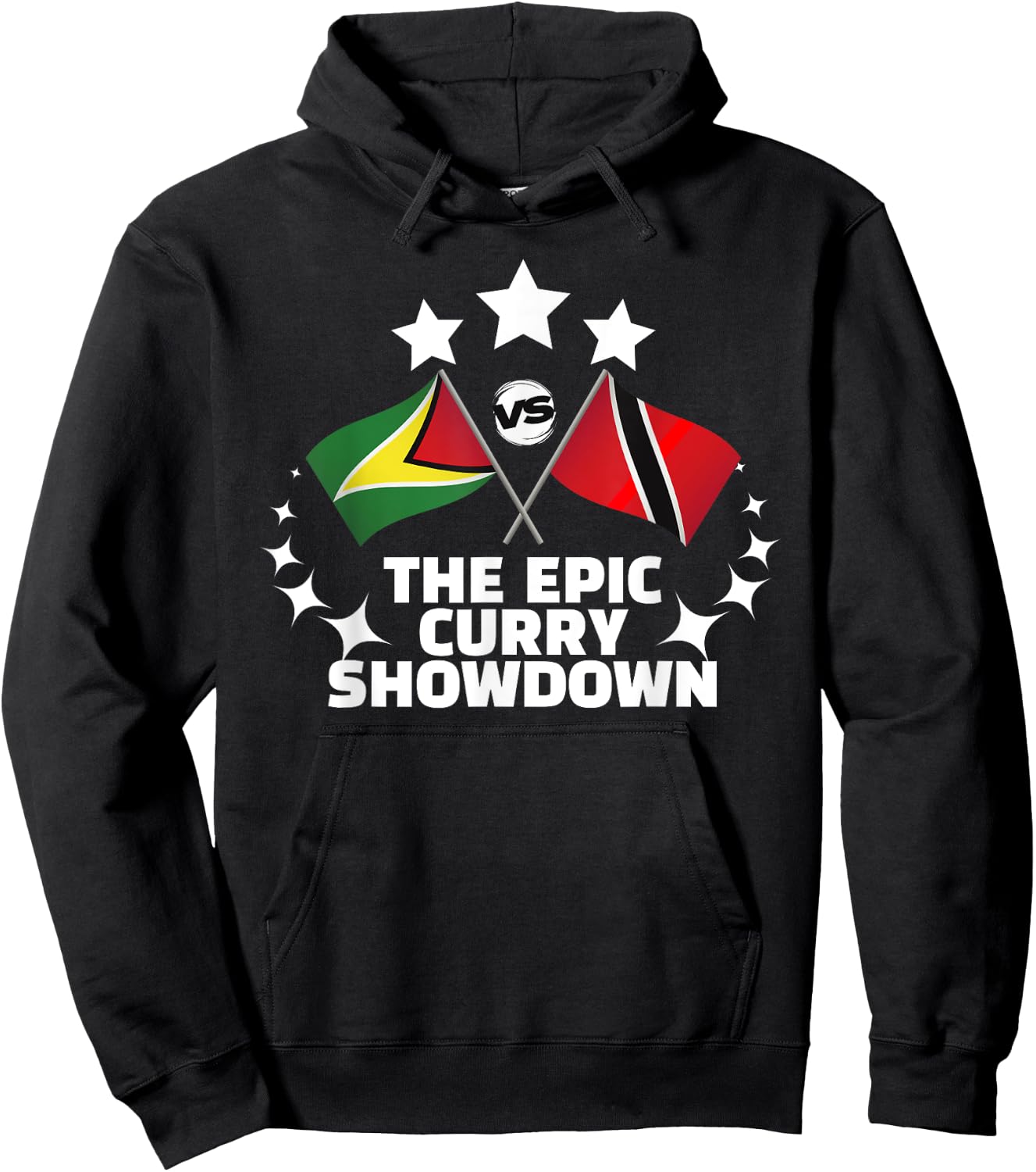 Guyana vs Trinidad - The Epic Curry Showdown Funny Cricket Hoodie - Hoodie | Black