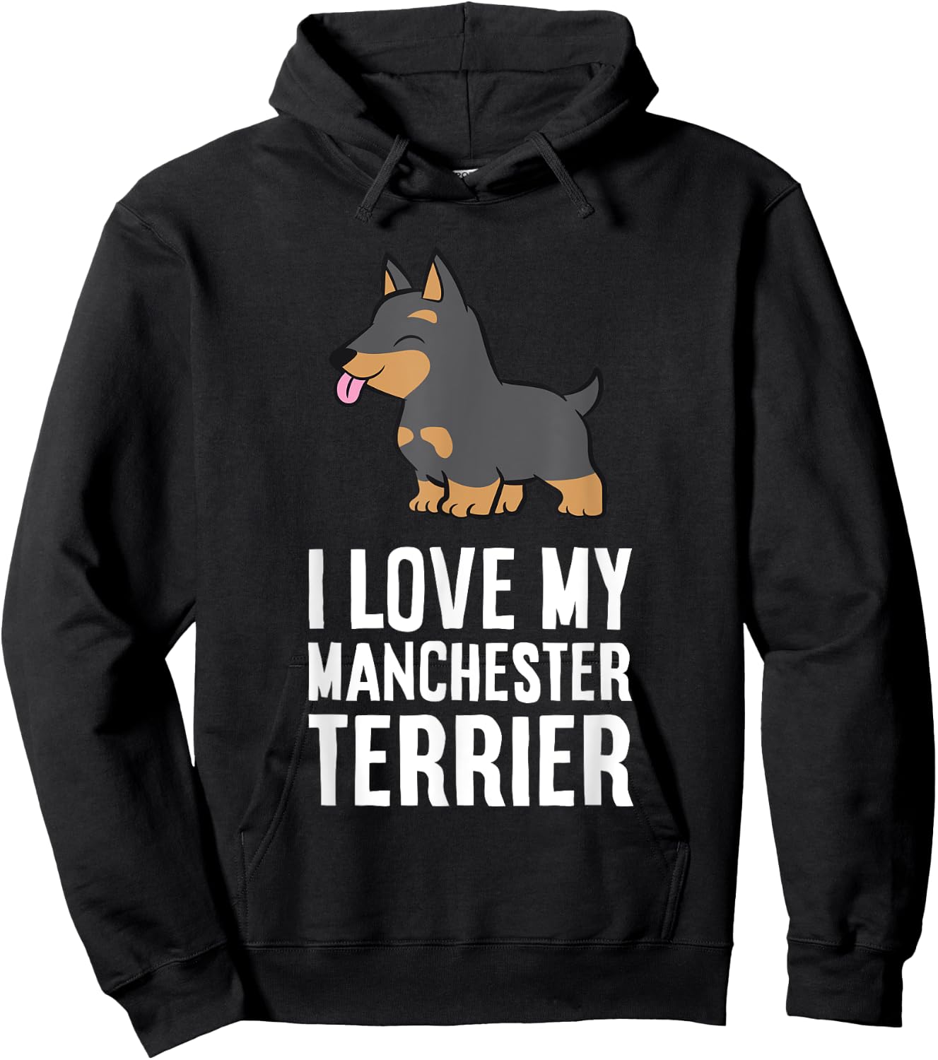 I Love My Manchester Terrier Dog Hoodie - Hoodie | Black