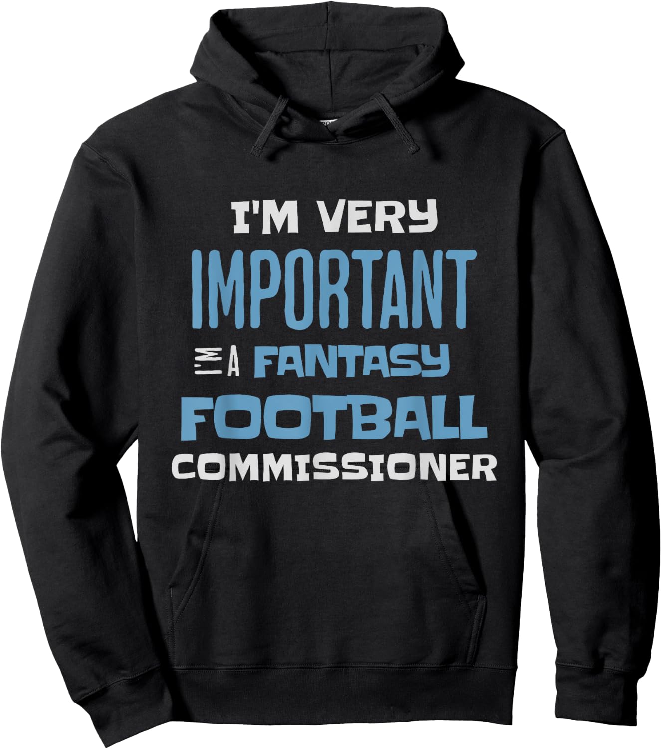 Funny Fantasy Football Commissioner, Respect The Commish Hoodie - Hoodie | Black