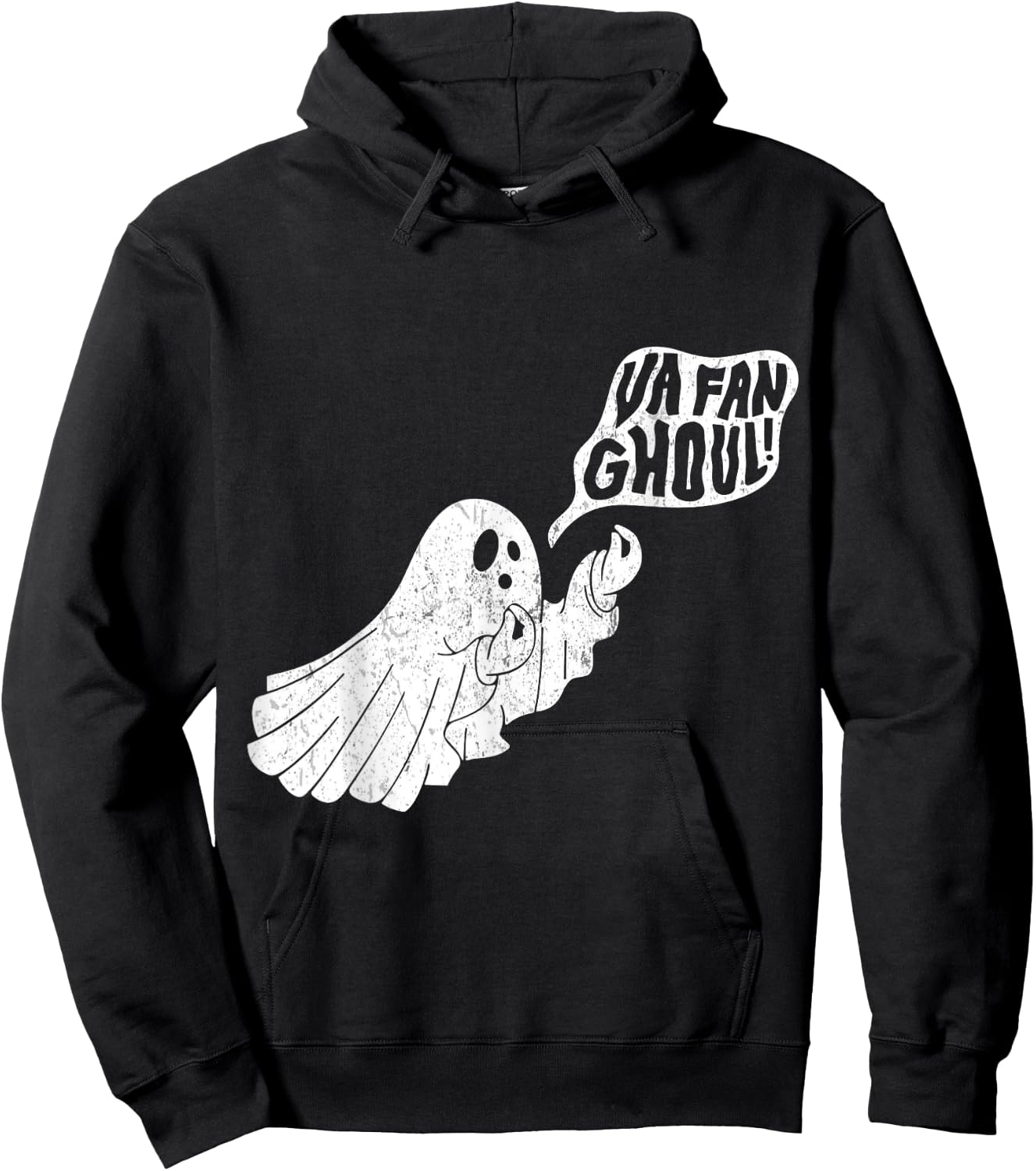 VA Fan Ghoul Funny Italian Ghost Halloween Hoodie - Hoodie | Black