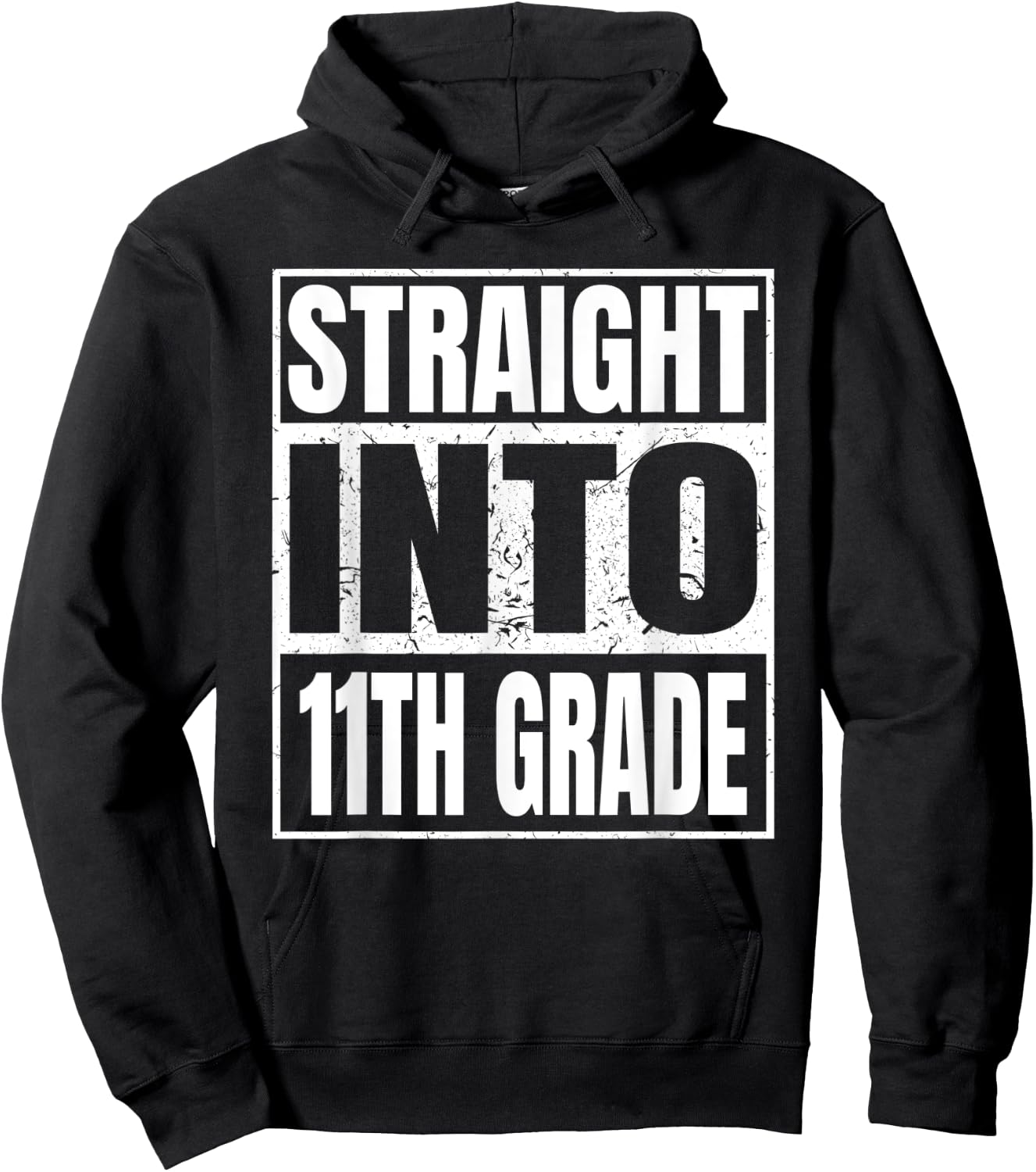 Straight Into 11th Grade Back to School Gifts Eleventh Grade Hoodie - Hoodie | Black