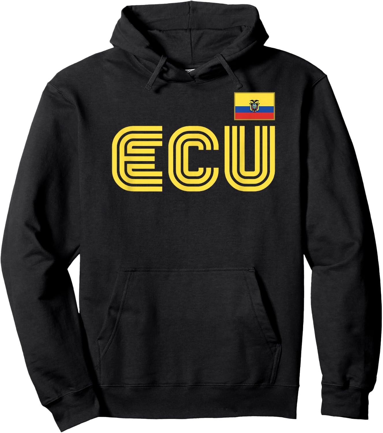 Ecuador Flag Retro International Country Ecuadorian Pride Hoodie - Hoodie | Black