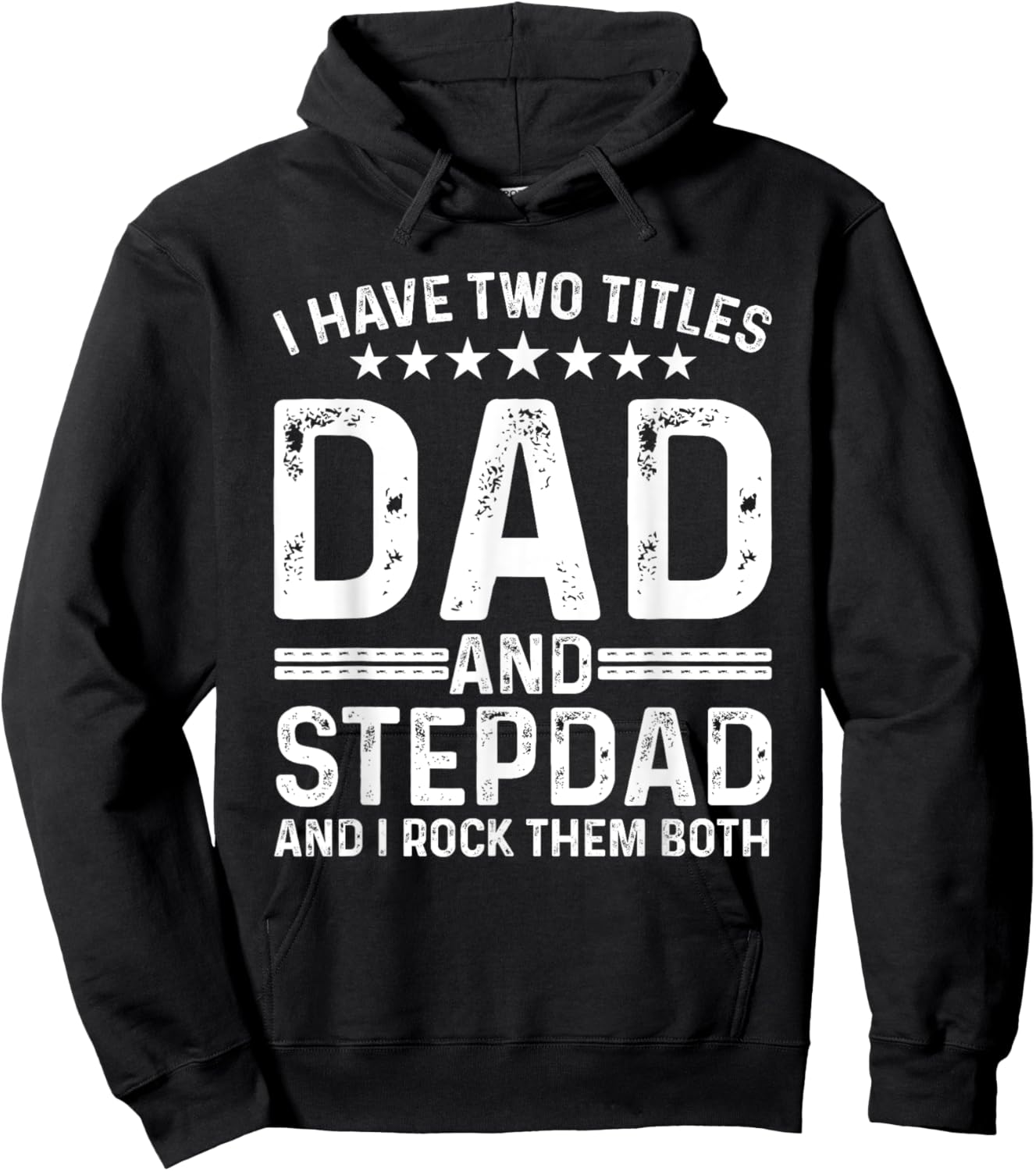 Cool Stepdad For Dad Father Stepfather Step Dad Bonus Family Hoodie - Hoodie | Black