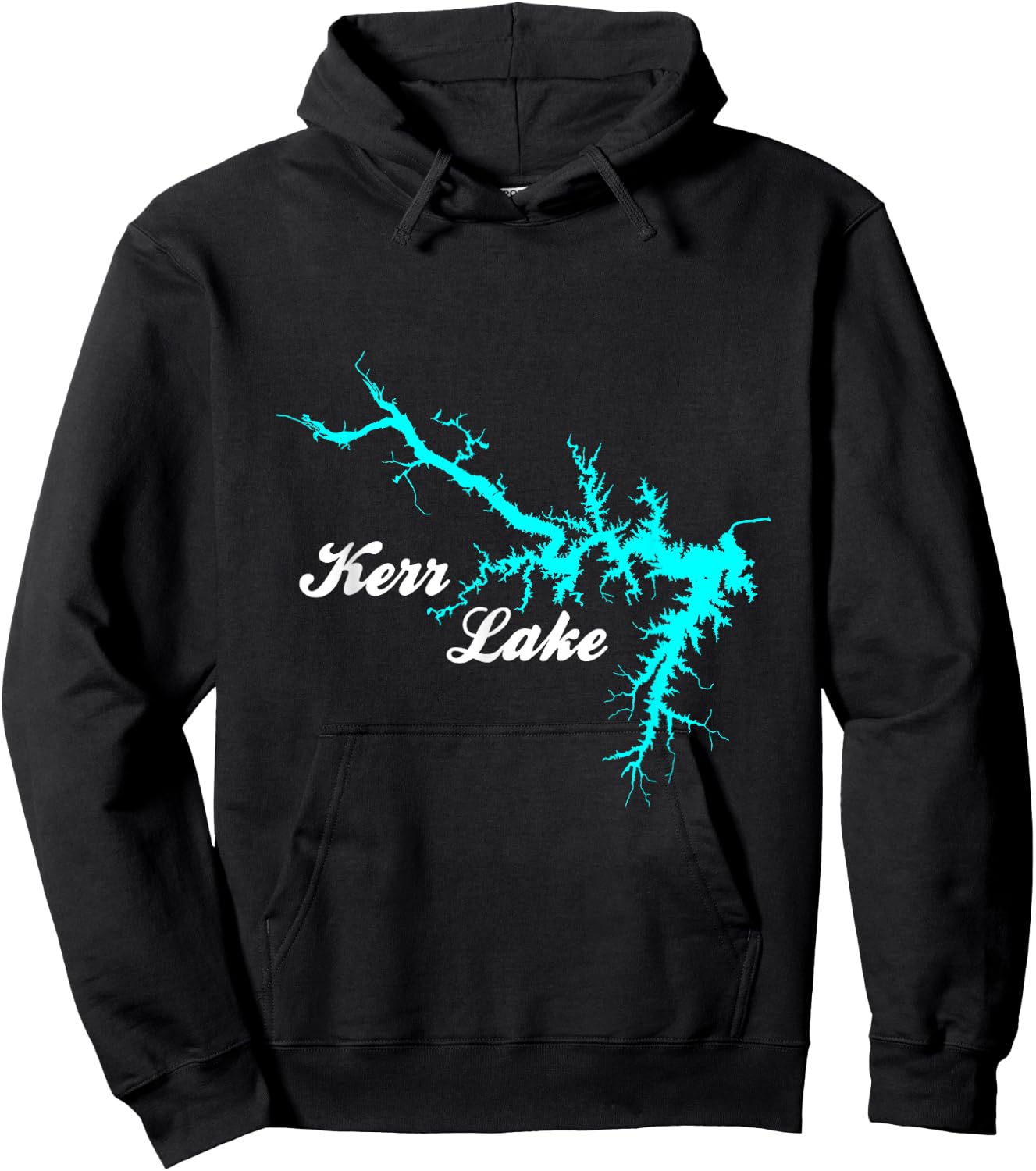 Minimalist Kerr Lake - North Carolina Hoodie - Hoodie | Black