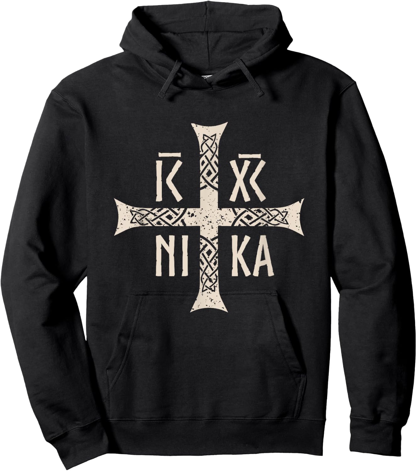 IC XC NI Ka | Cross Religion | Jesus Christ Conquers Hoodie - Hoodie | Black