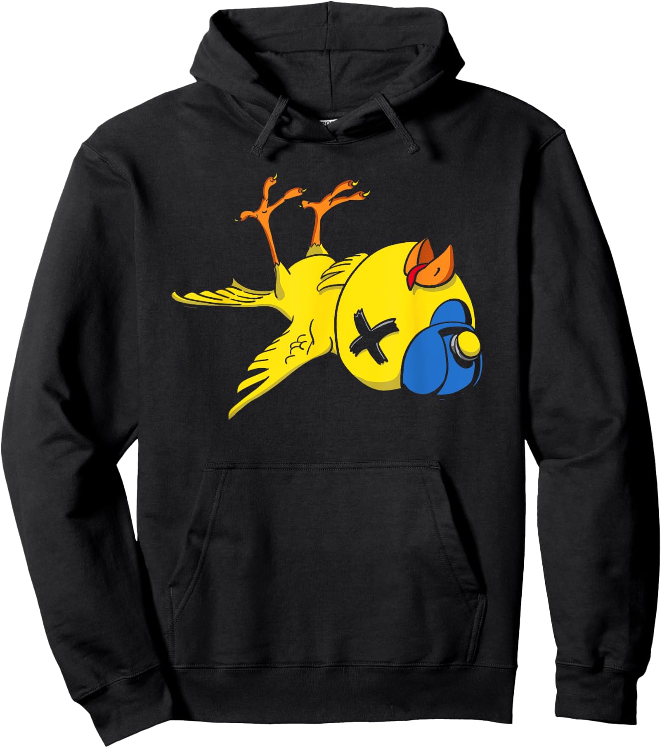 Canary in a Coal Mine Funny Bird & Miner Hard Hat Hoodie - Hoodie | Black
