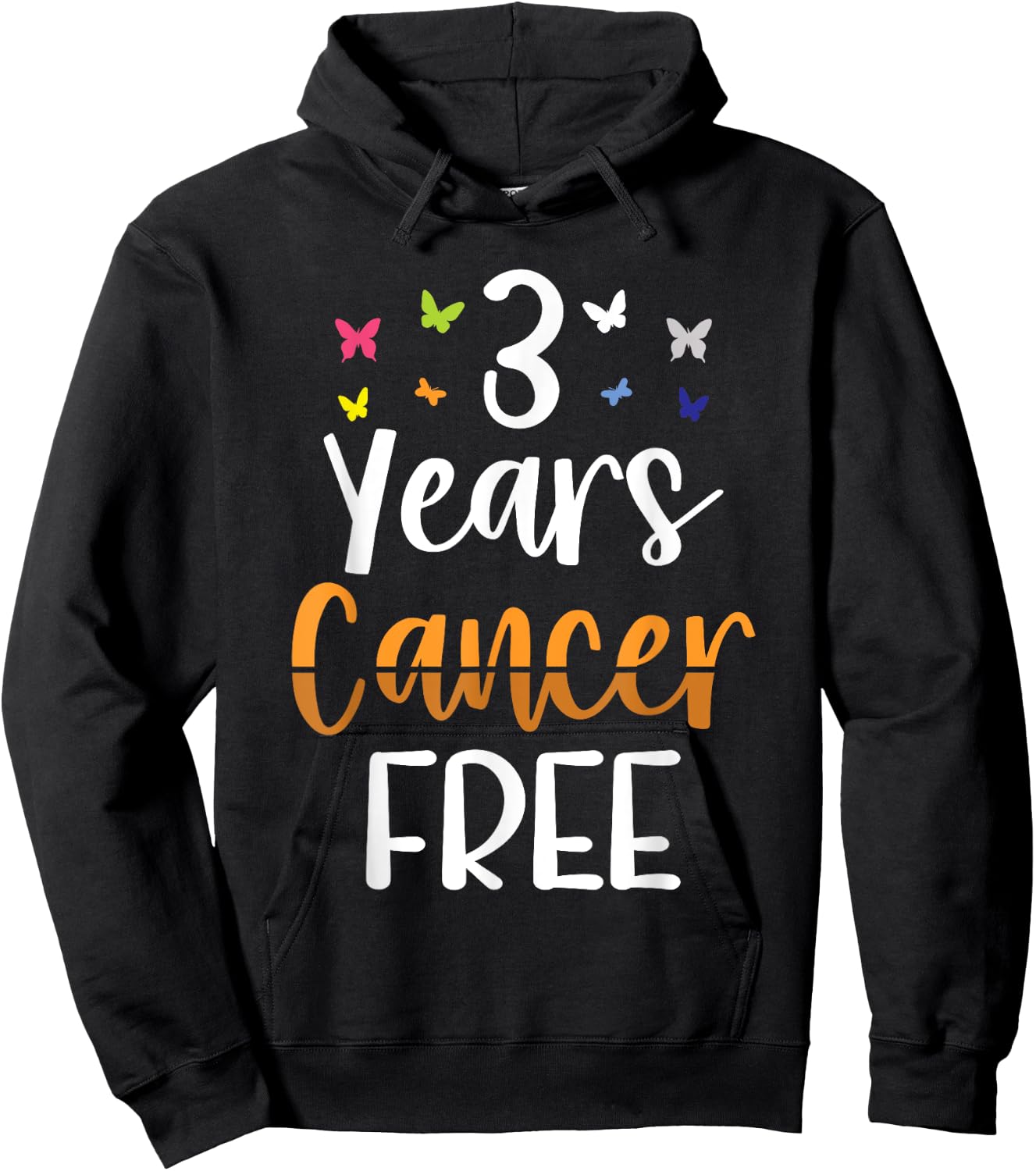 Kidney Cancer Awareness 3 Years Cancer Free Hoodie - Hoodie | Black