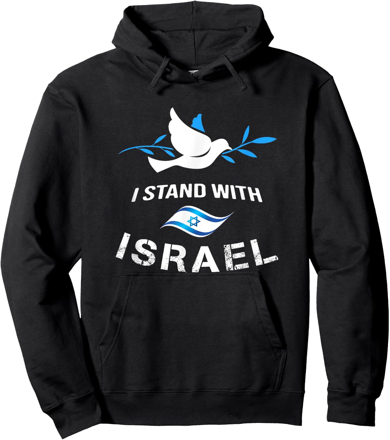 I Stand With Israel Shirts Israeli Flag Jewish Star Of David Hoodie - Hoodie | Black
