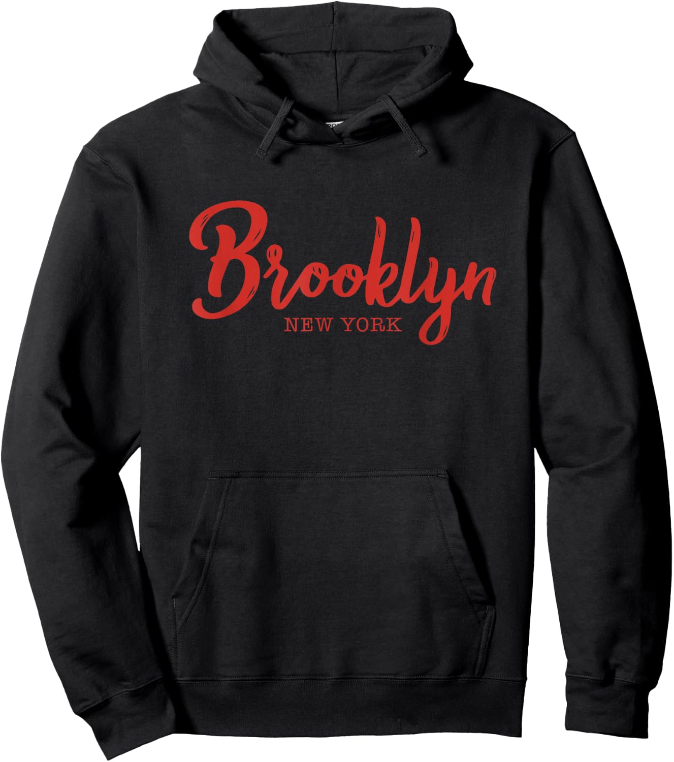 Brooklyn New York Retro Red Hoodie - Hoodie | Black