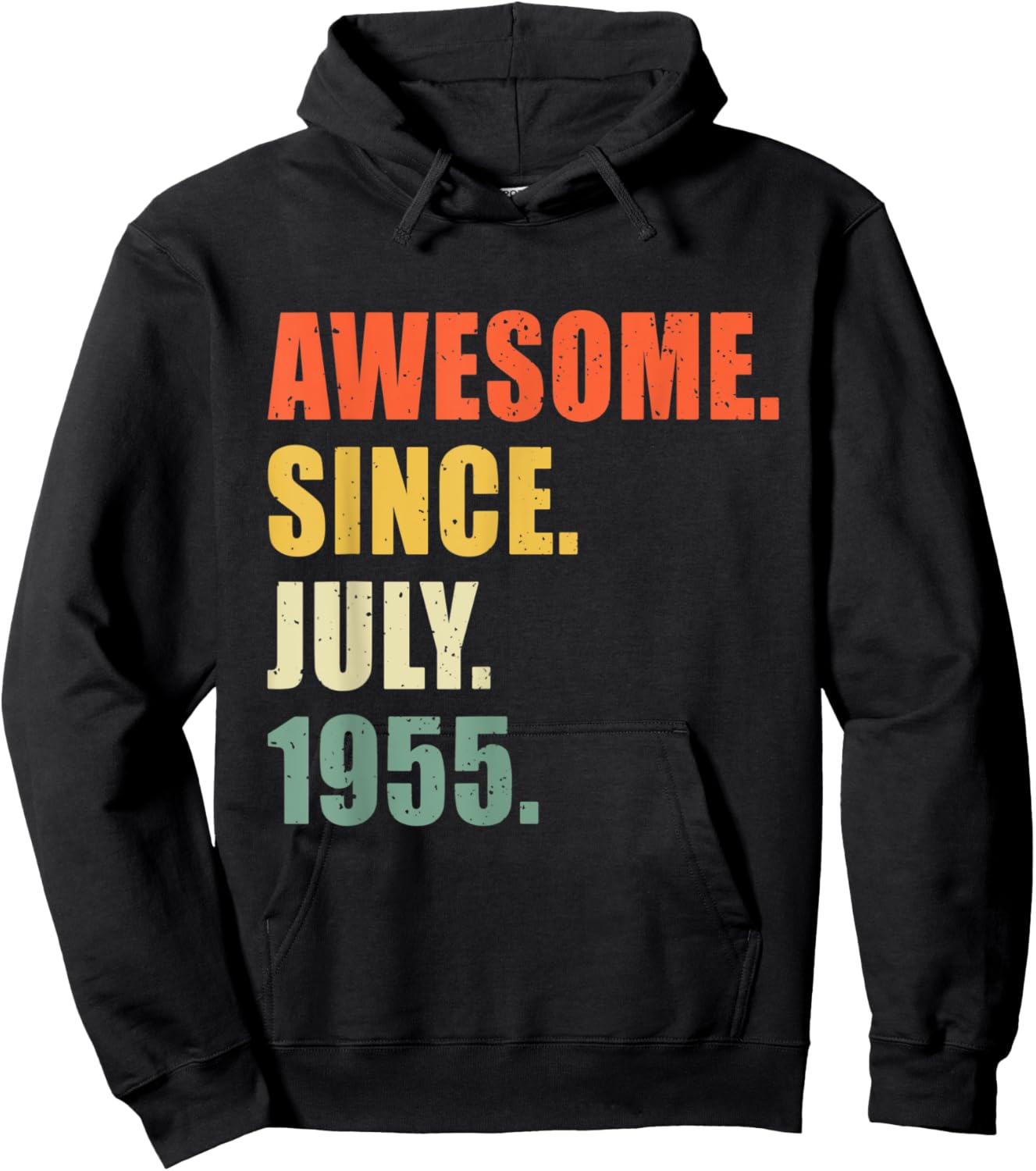 Awesome Since July 1955 67 Year Old Birthday Hoodie - Hoodie | Black