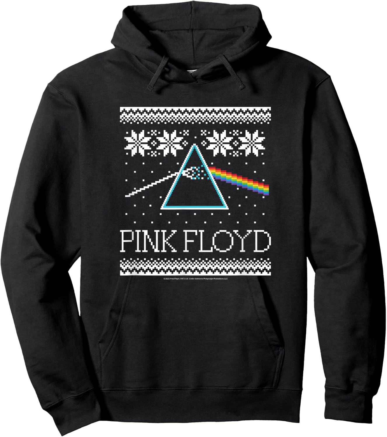 Pink Floyd - The Dark Side Of The Moon Christmas Pattern Hoodie - Hoodie | Black