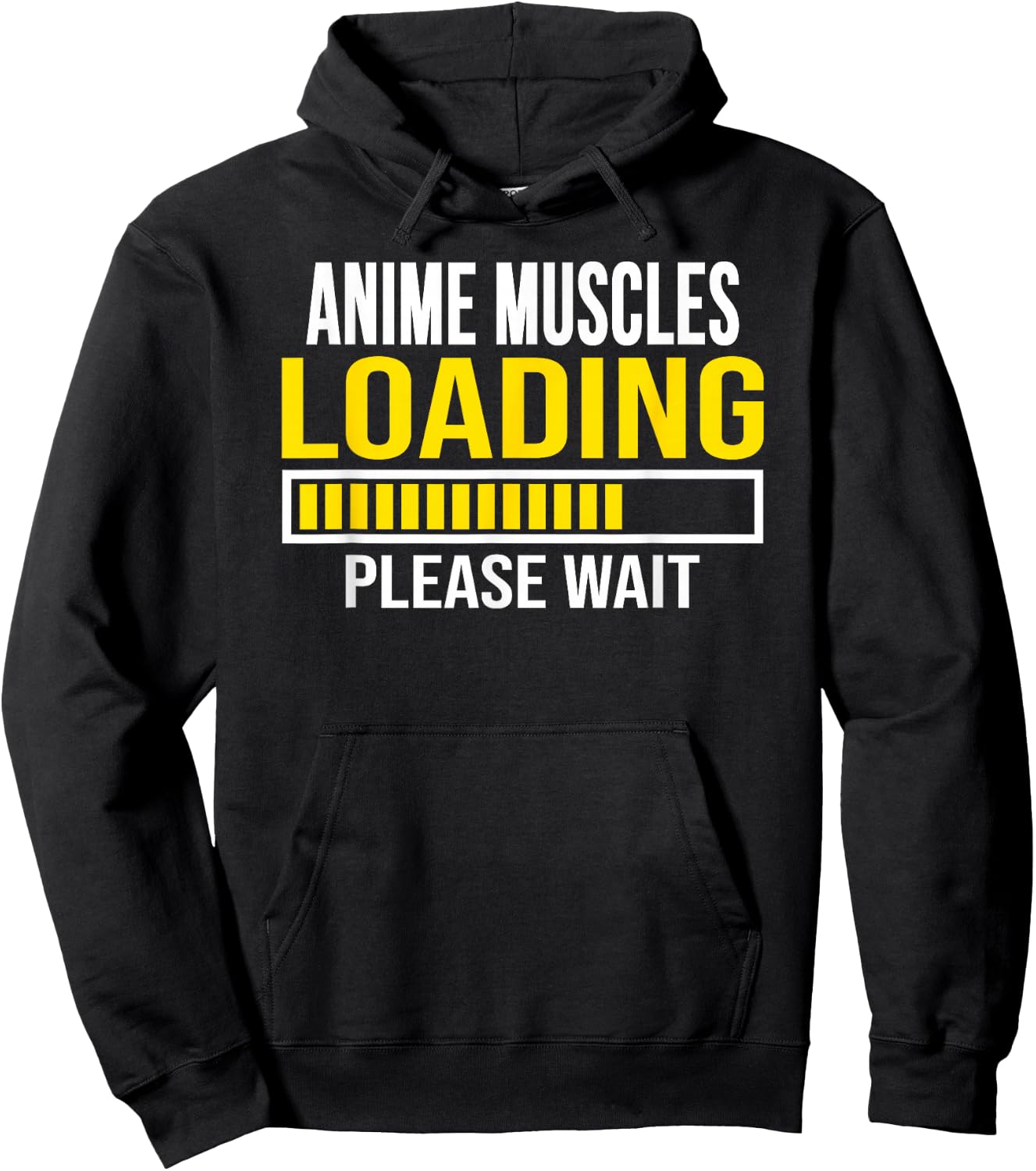 Anime Muscles Loading Workout Fitness Hoodie - Hoodie | Black