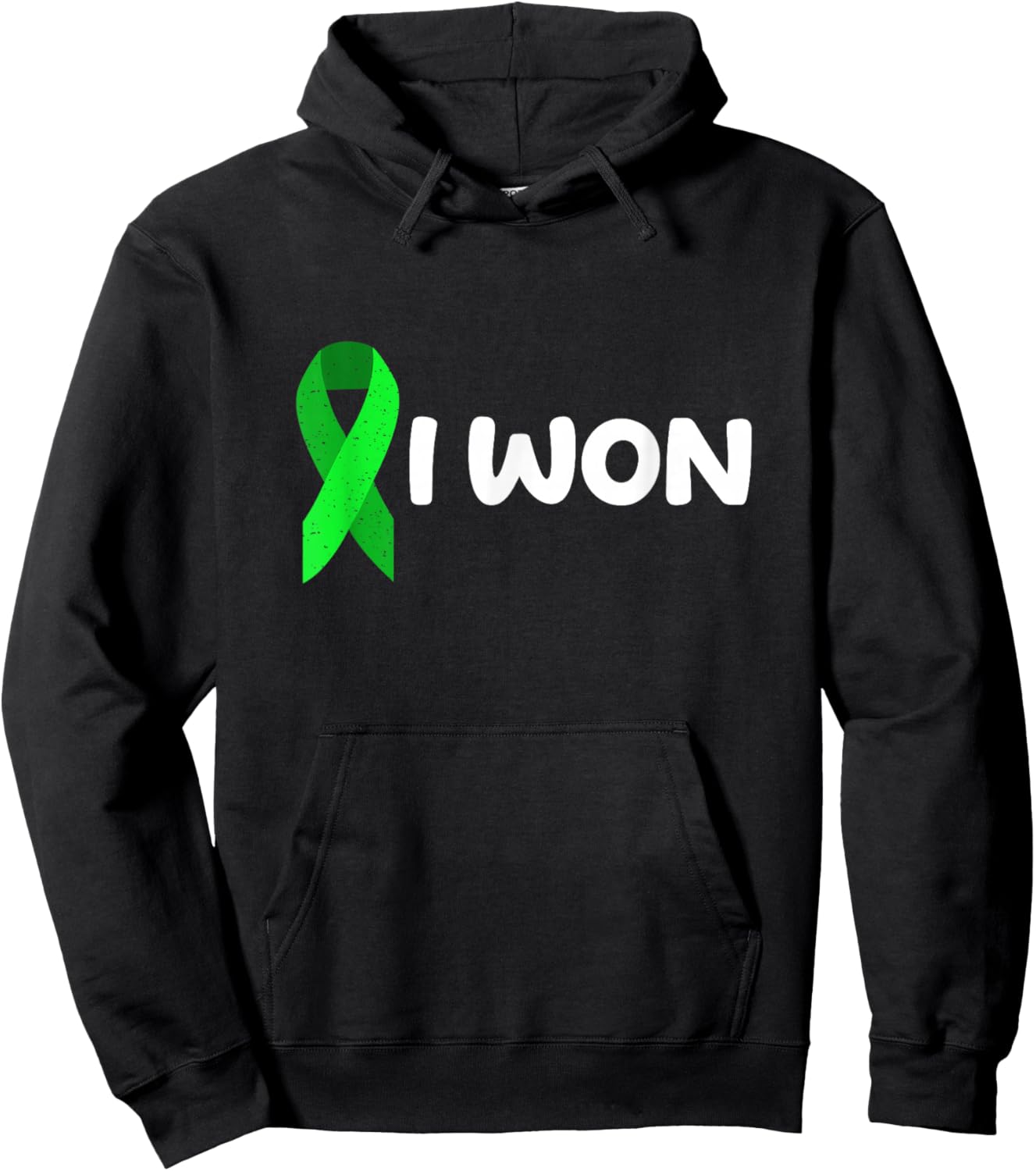 I Won! Liver Cancer survivor. Green ribbon Hoodie - Hoodie | Black