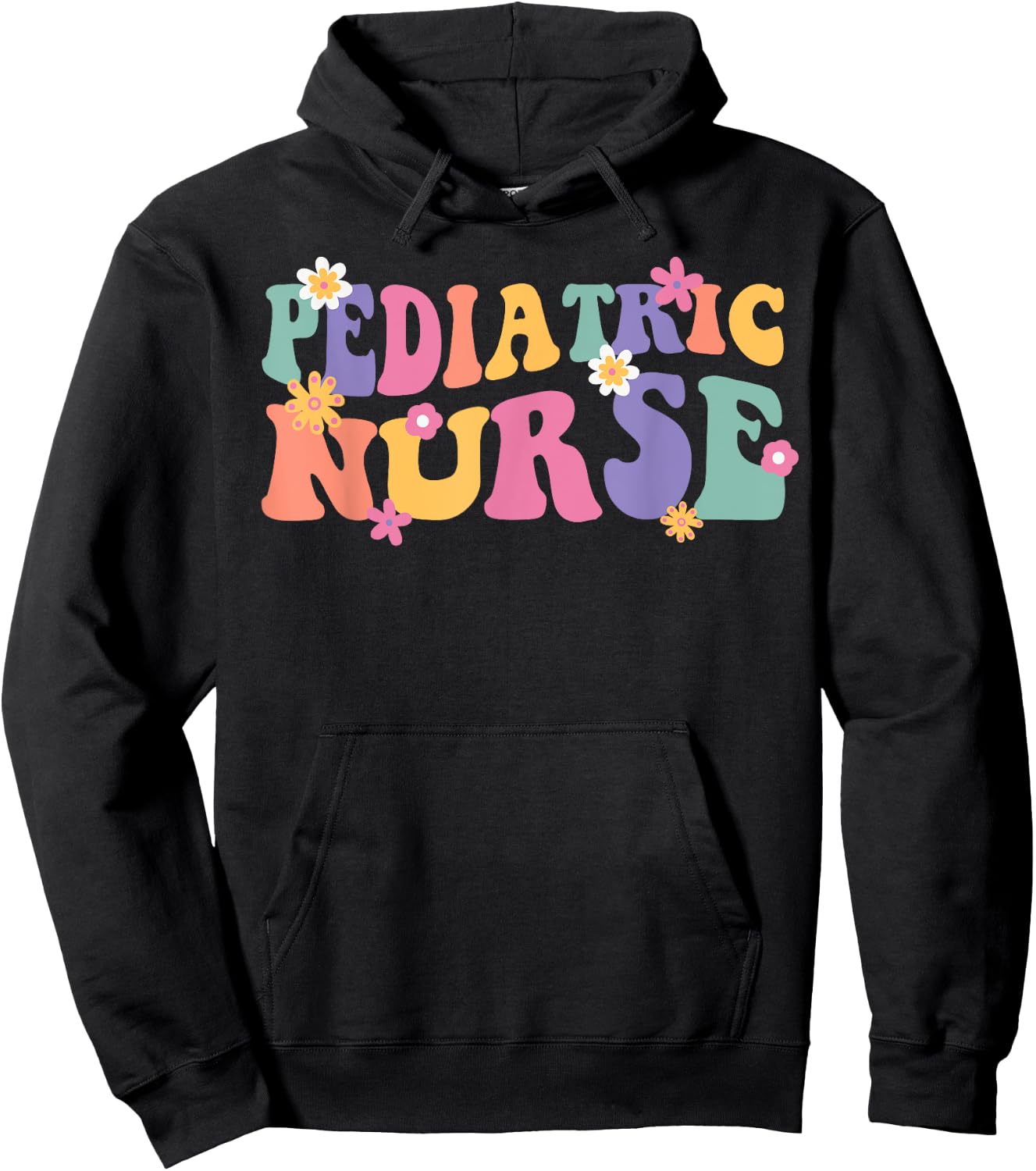 Pediatric Nurse PEDS ER Nurse Emergency Room Nursing Groovy Hoodie - Hoodie | Black