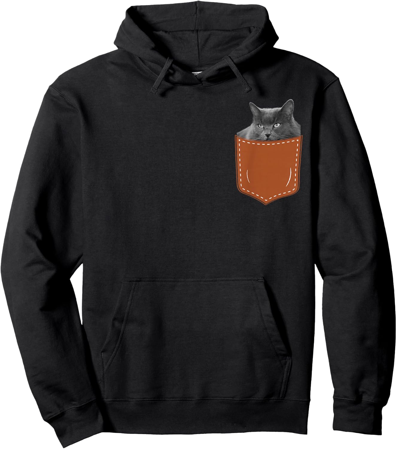 Funny Nebelung Cat in My Pocket,Nebelung Lover Owner Hoodie - Hoodie | Black
