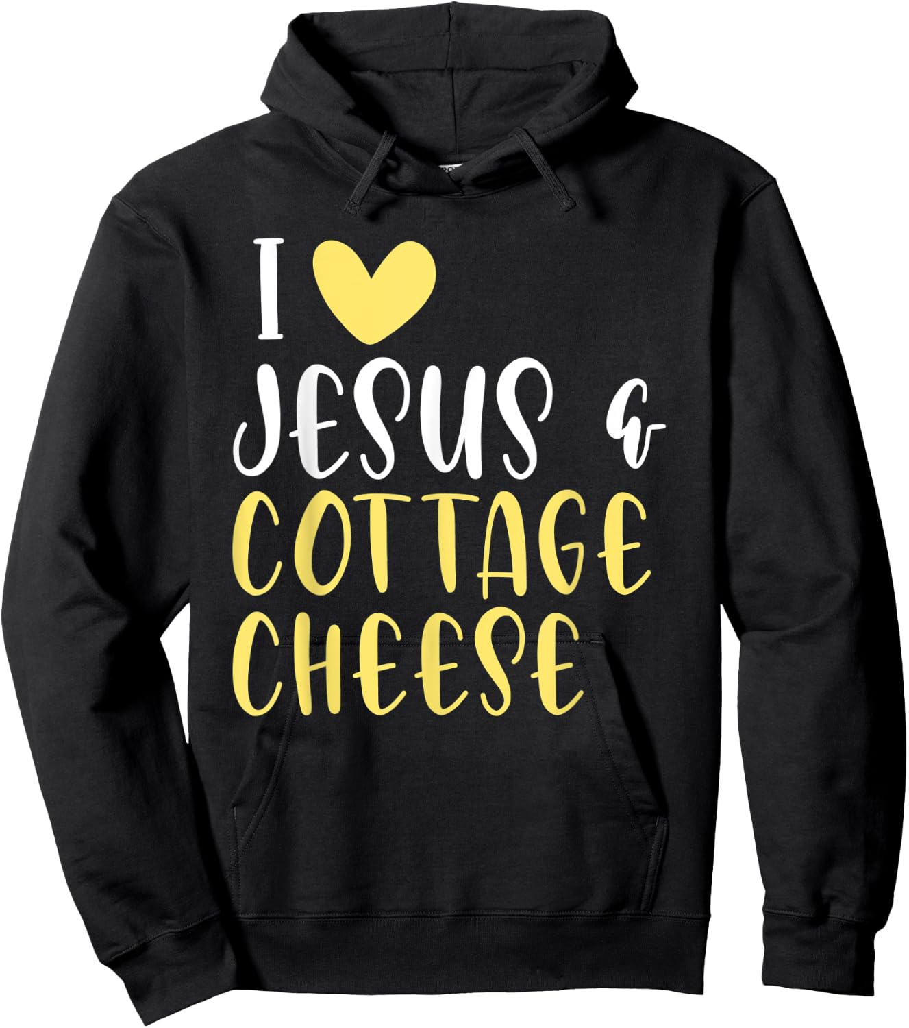 Cottage Cheese Lovers Food Jesus Funny Women Men Hoodie - Hoodie | Black