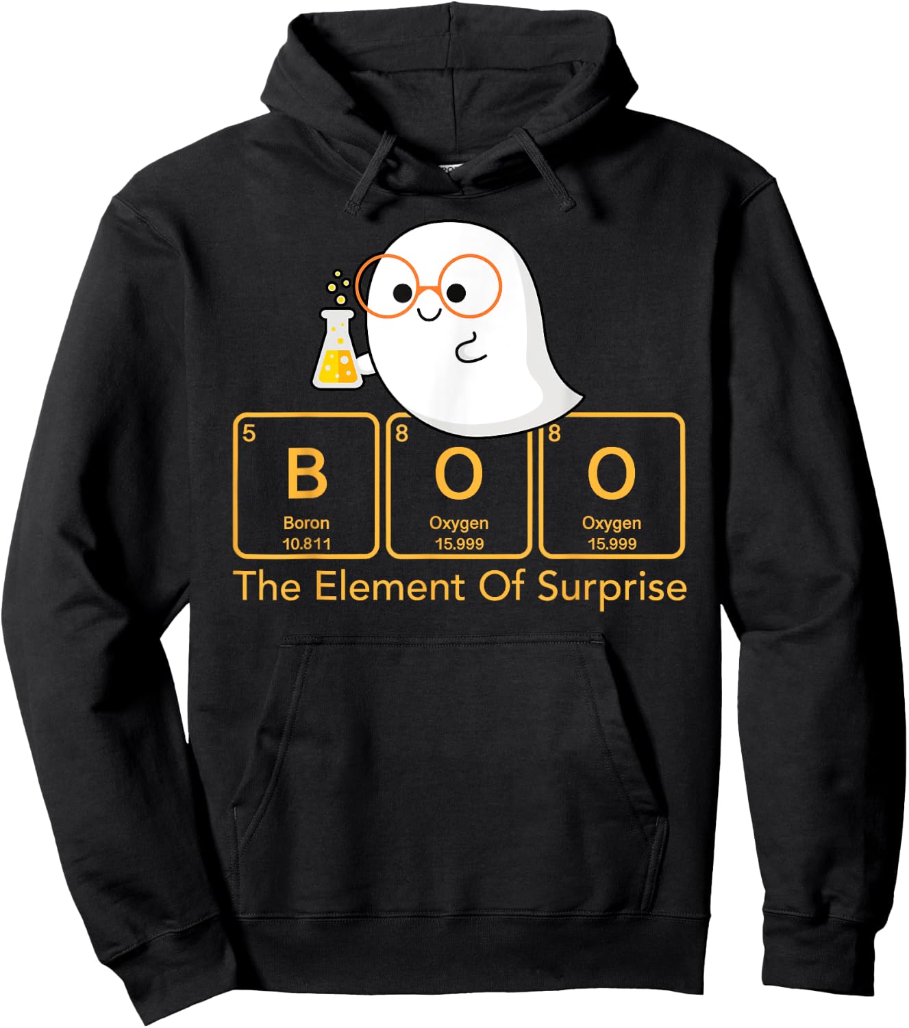 Chemistry Boo The Element Of Surprise Cute Chemist Halloween Hoodie - Hoodie | Black