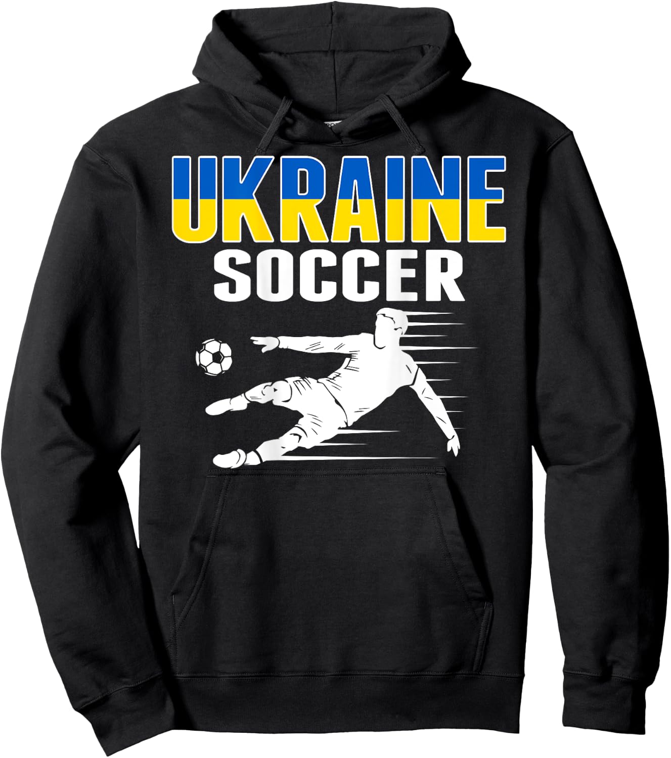 Ukraine Soccer Lovers Jersey Support Ukrainian Football Team Hoodie - Hoodie | Black