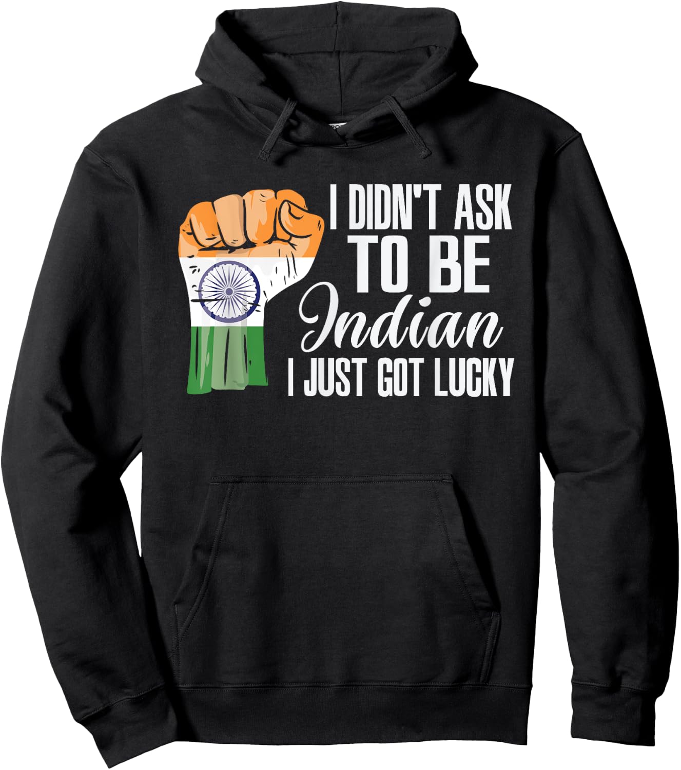 Indian India Flag Grown Indian Roots Indian Patriot Hoodie - Hoodie | Black