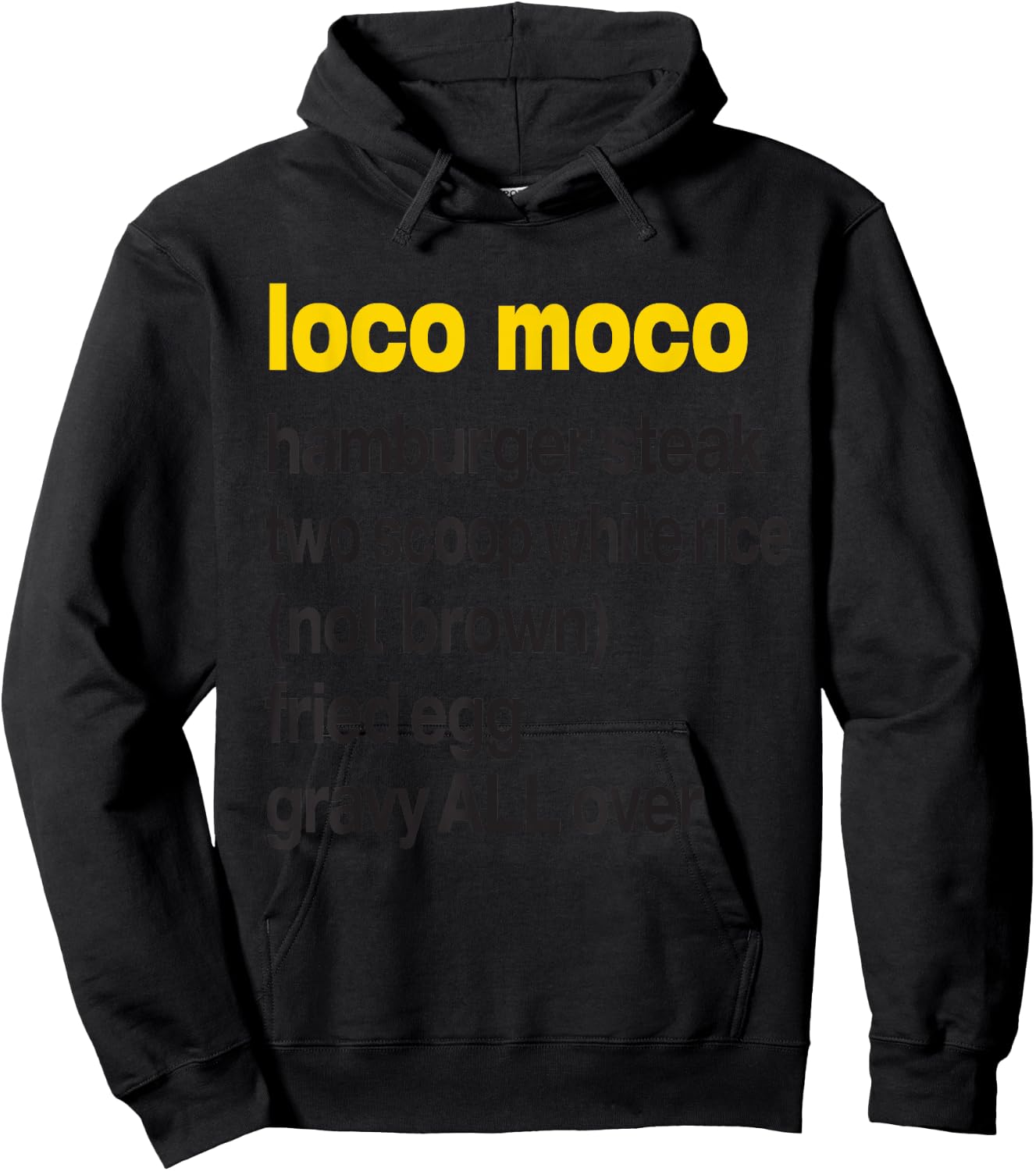 Anatomy of a Loco Moco Hawaii Plate Lunch Hoodie - Hoodie | Black