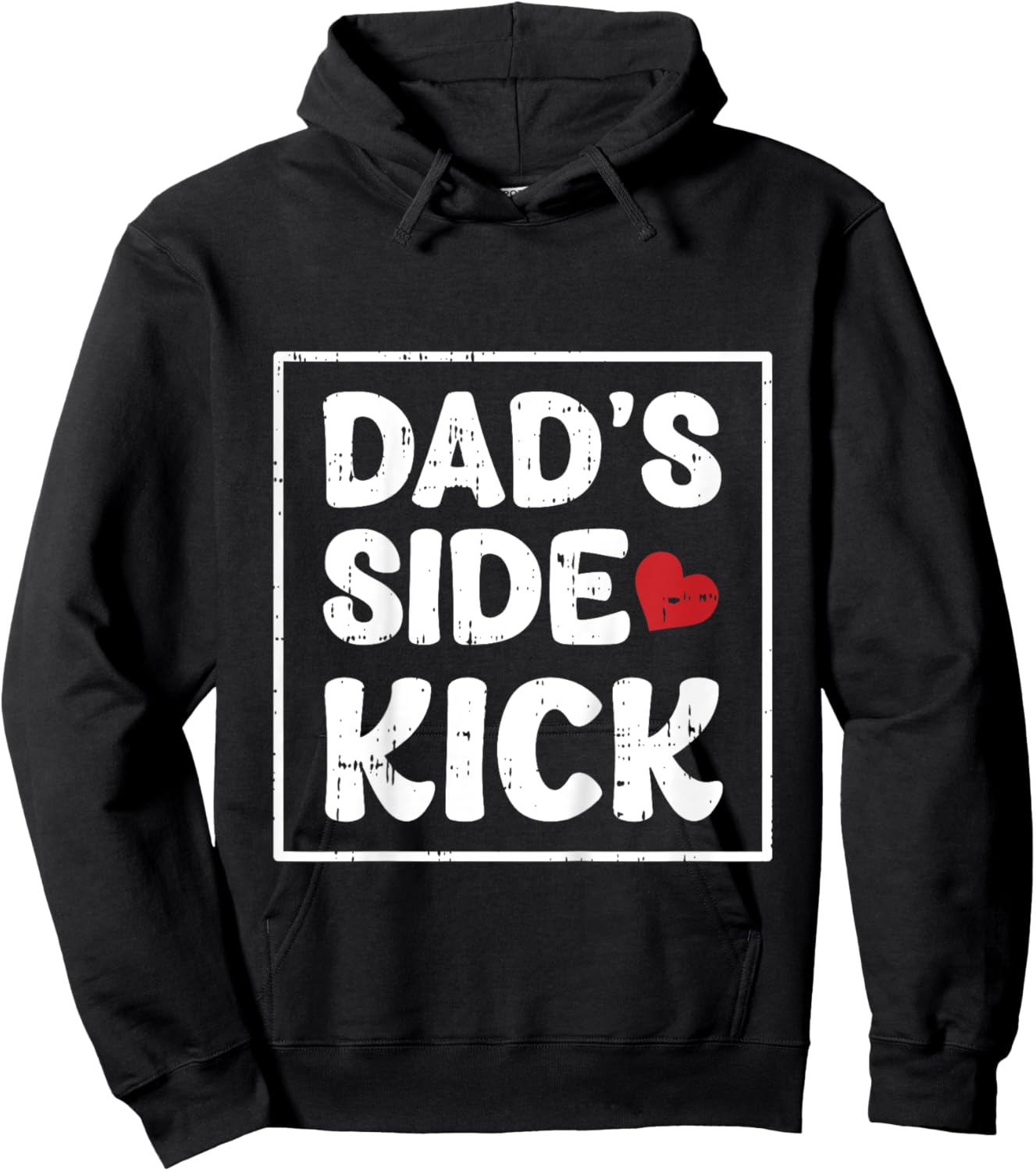 Kids Dads Side Kick Fathers Day Funny Son Baby Boys Kids Toddlers Hoodie - Hoodie | Black