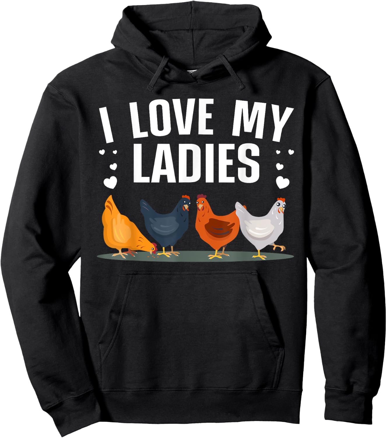 Funny Chicken Art Men Women Ladies Chicken Farmer Whisperer Hoodie - Hoodie | Black