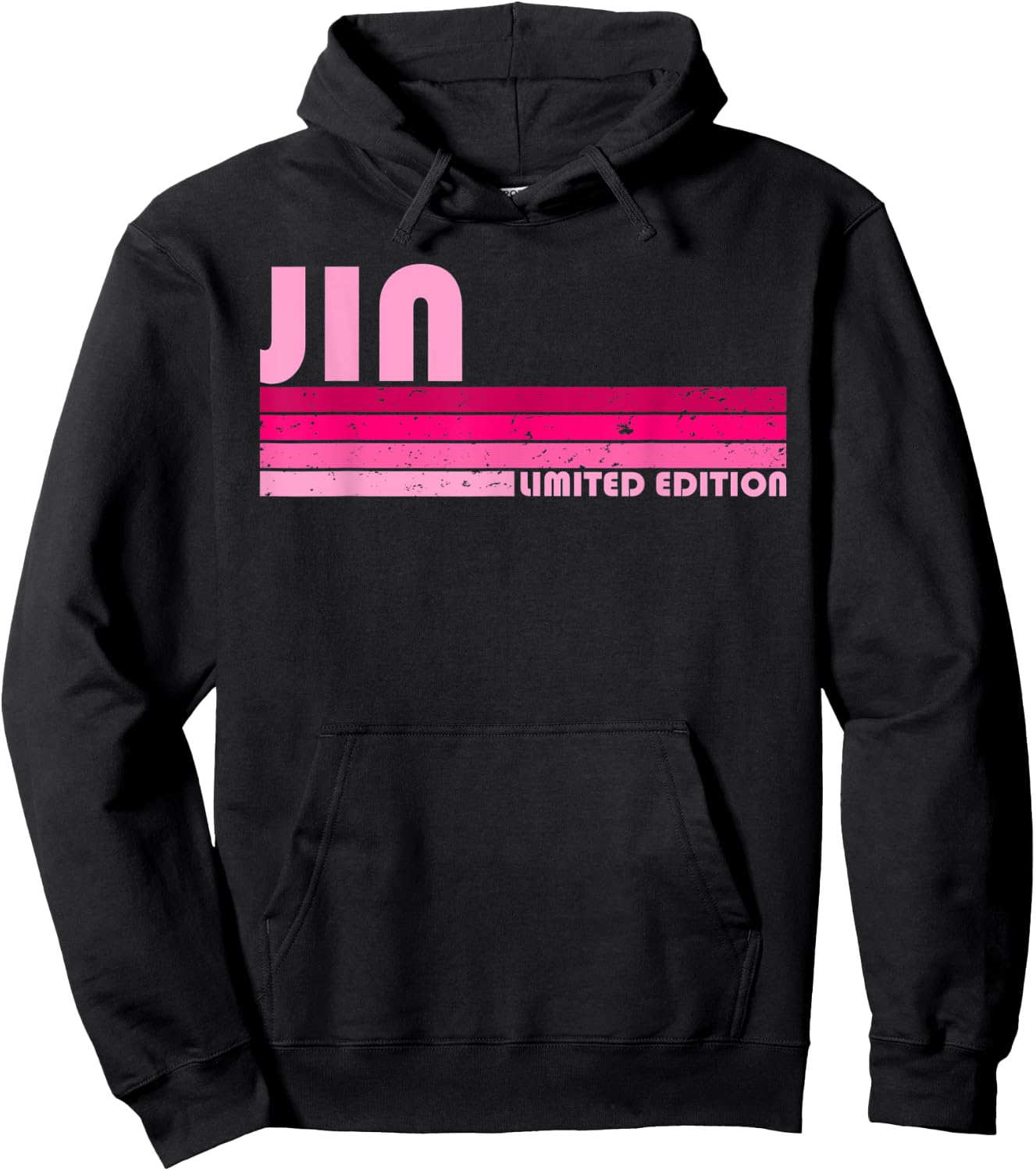 JIN Name Personalized Retro Vintage 80s 90s Birthday Hoodie - Hoodie | Black
