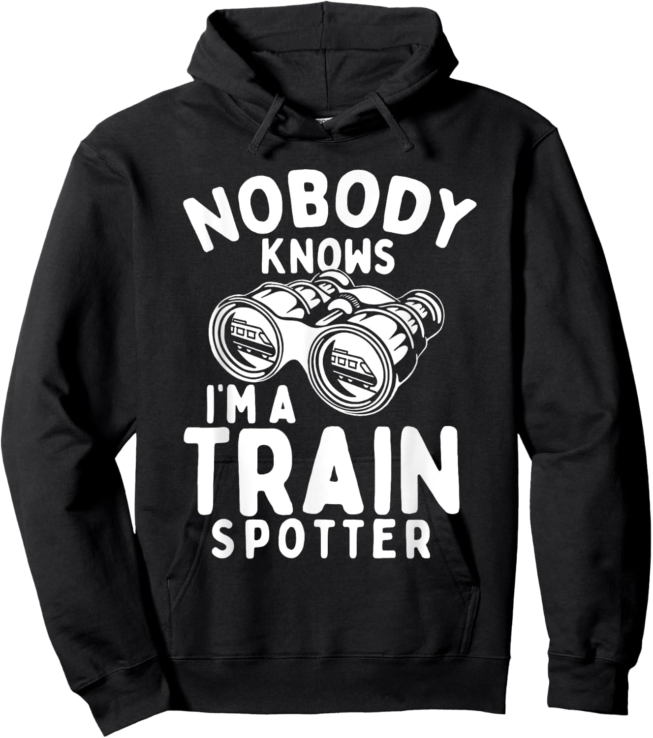 Nobody Knows I'm A Train Spotter - Railway Railroad Lover Hoodie - Hoodie | Black