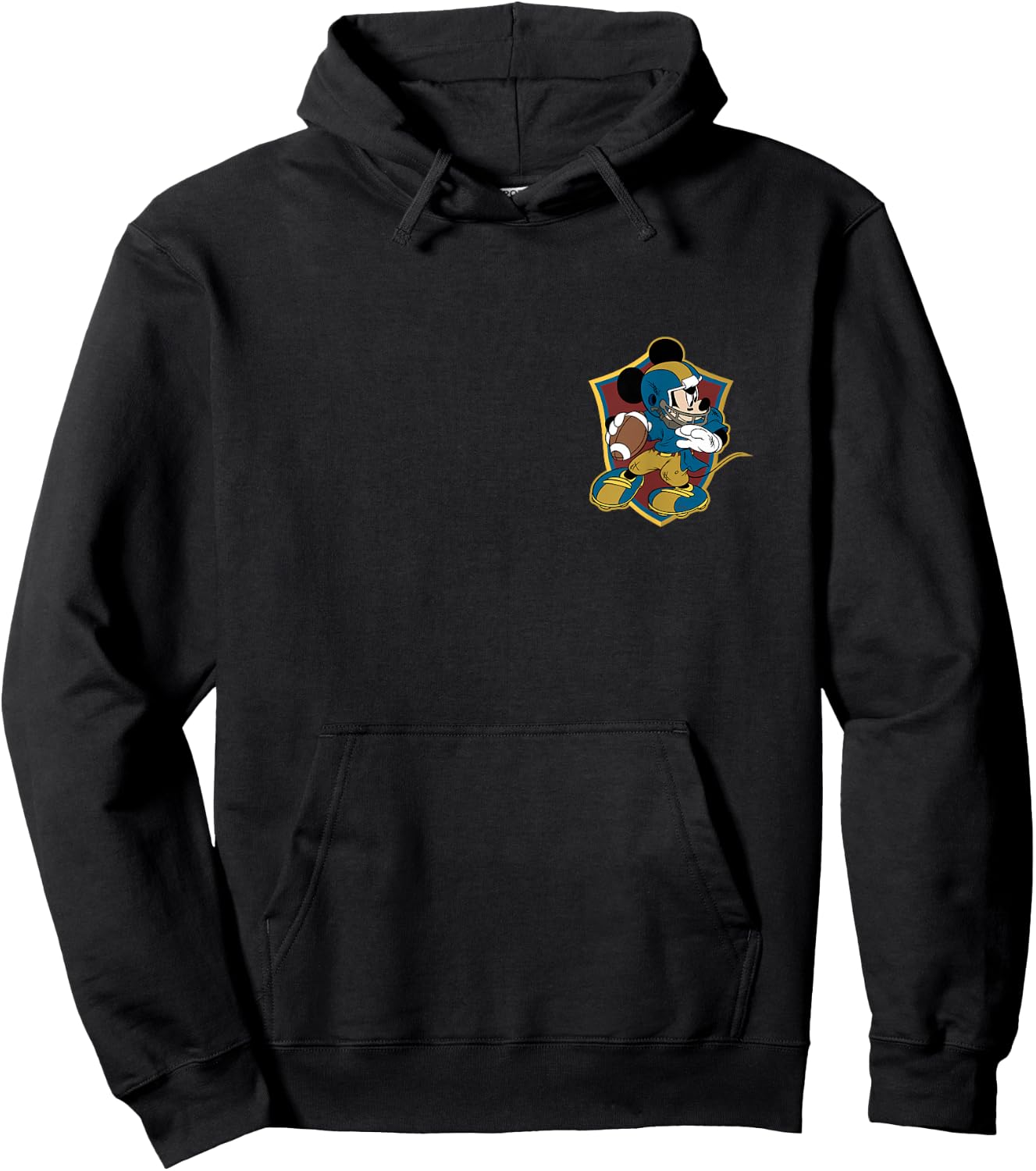 Disney Mickey Mouse Football Shield Sports Hoodie - Hoodie | Black