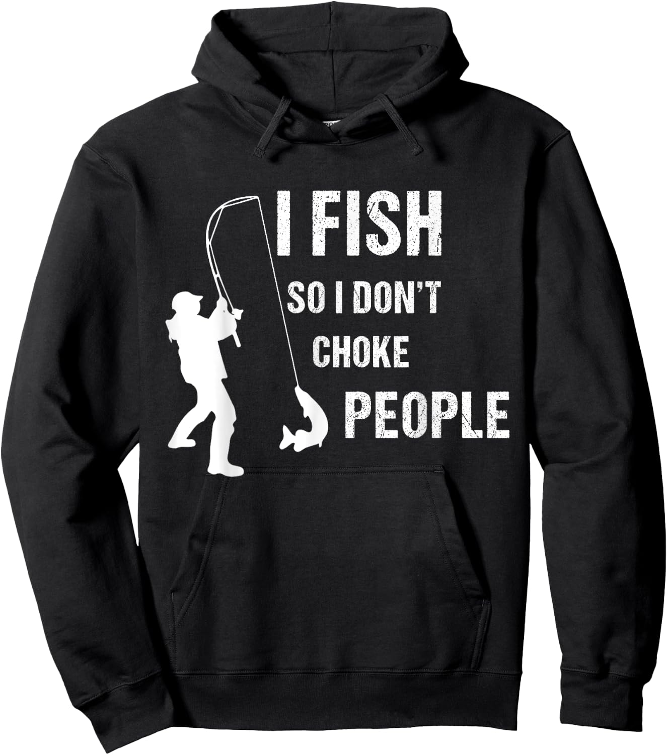 fisherman I Fish So I Don't Choke People Funny Sayings Hoodie - Hoodie | Black