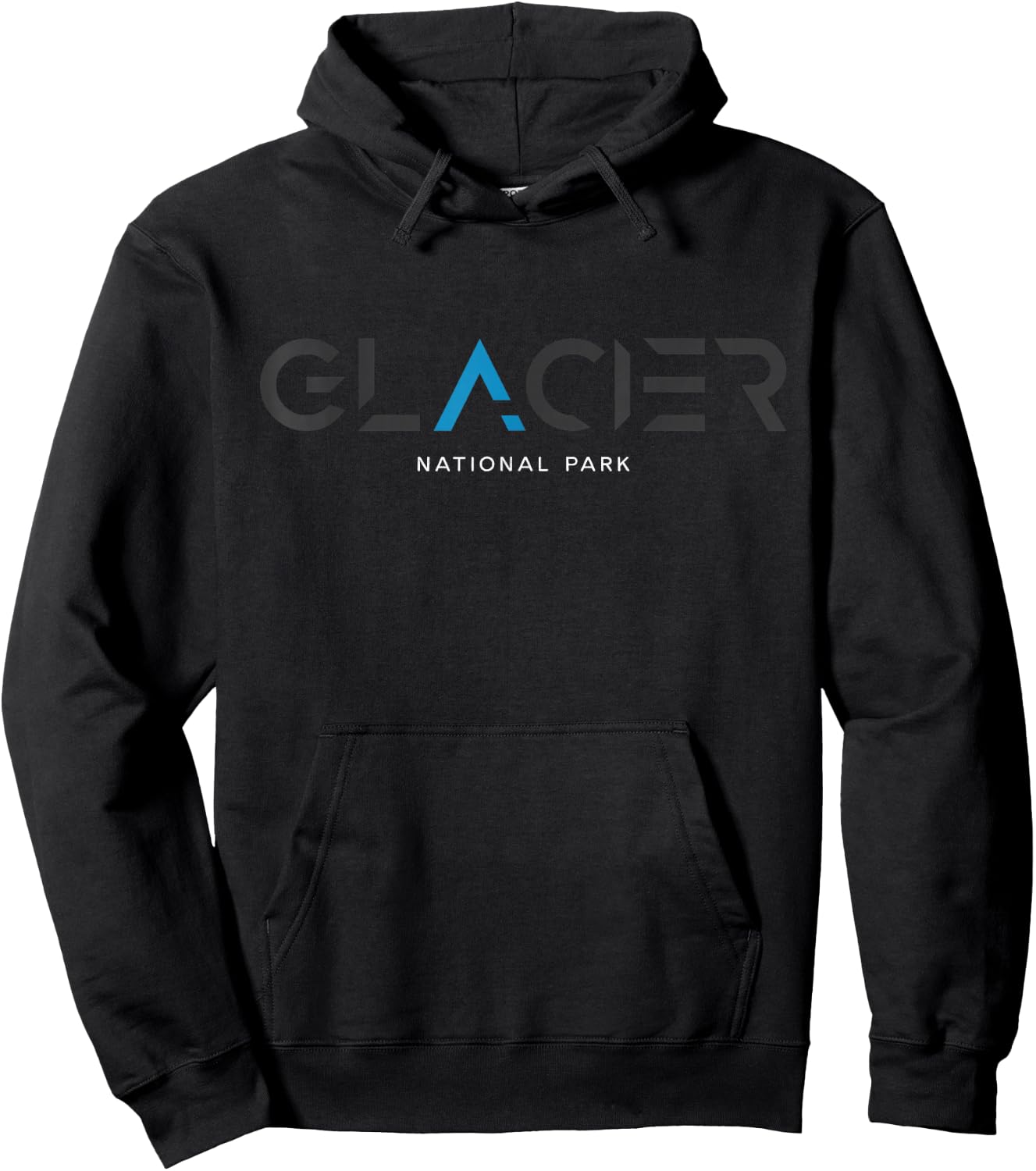 Glacier National Park Montana Tonal Retro Vintage Hoodie - Hoodie | Black