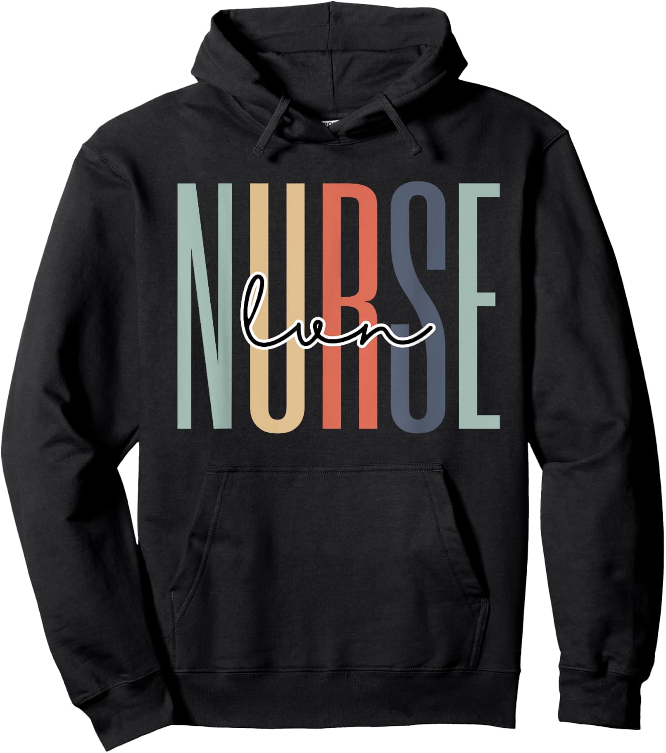 LVN Nurse Appreciation RN Registered Nurse Grad Retro Hoodie - Hoodie | Black