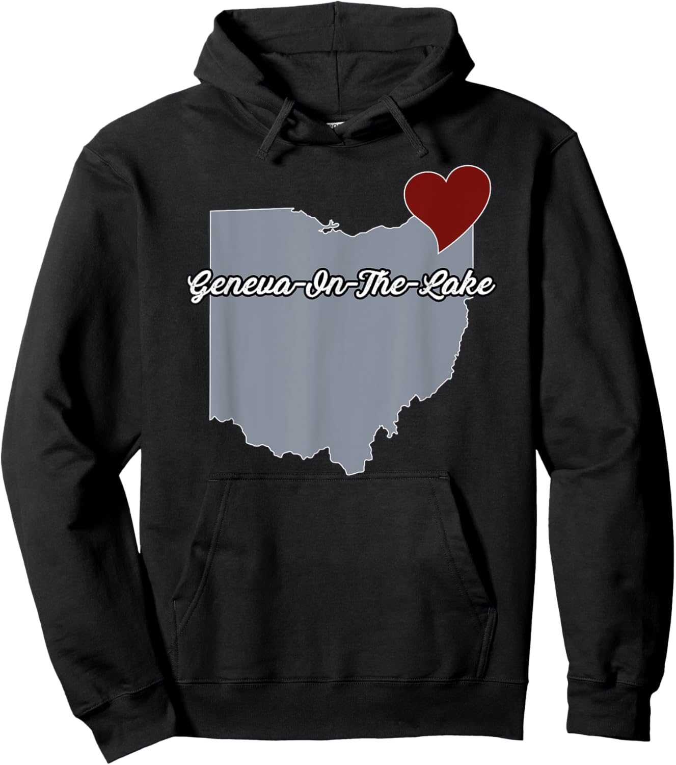 Geneva-On-The-Lake - Ohio | OH USA City Souvenir City State Hoodie - Hoodie | Black